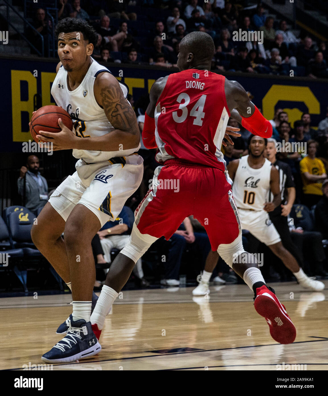 Nov 12 2019 Berkeley, CA U.S.A. California forward Andre Kelly (22) battle for position in the paint during the NCAA Men's Basketball game between UNLV Runnin Rebels and the California Golden Bears 79-75 overtime winat Hass Pavilion Berkeley Calif. Thurman James/CSM Stock Photo