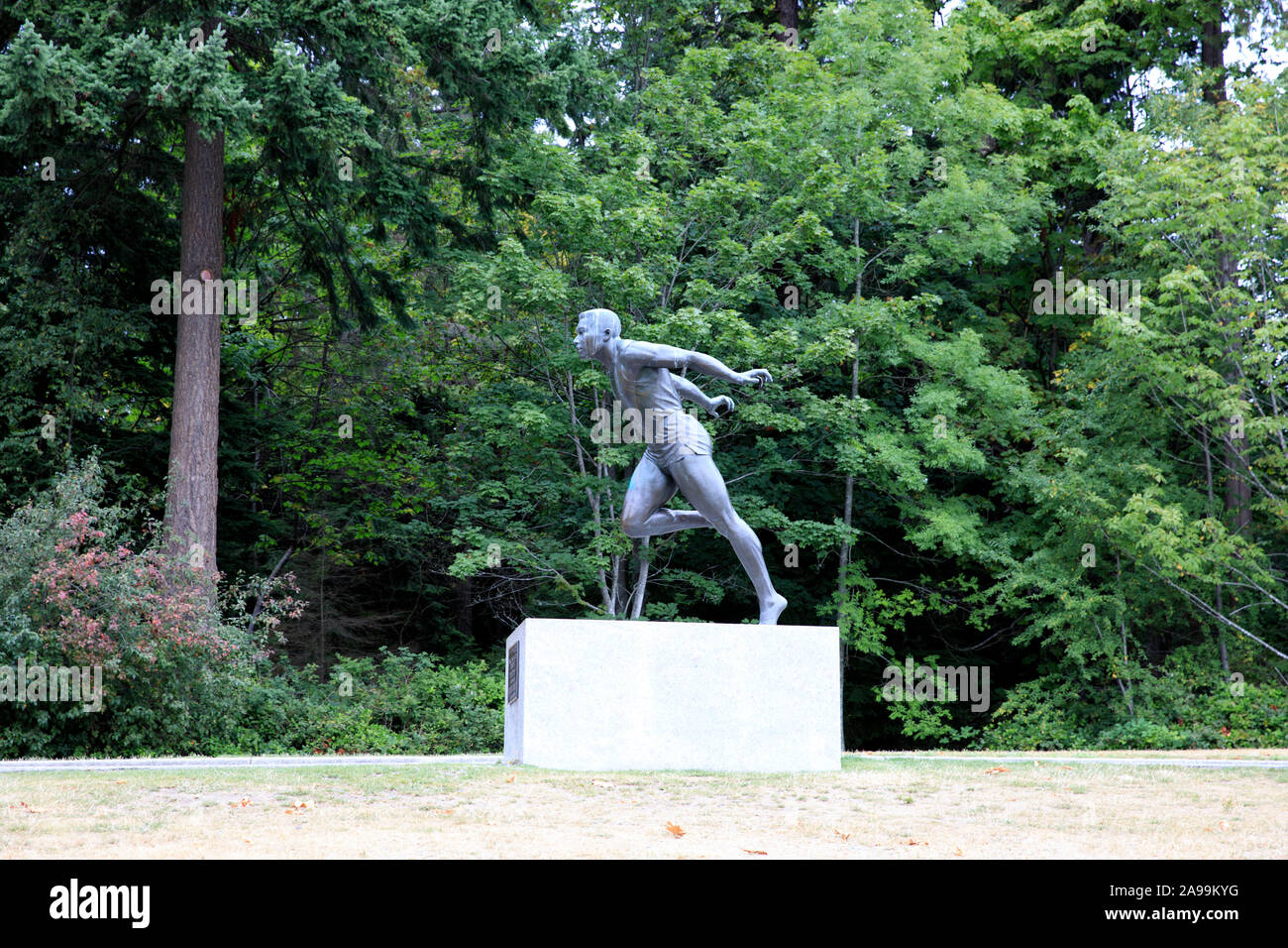 Harry Jerome Monument at Stanley Park, Vancouver, America Stock Photo ...