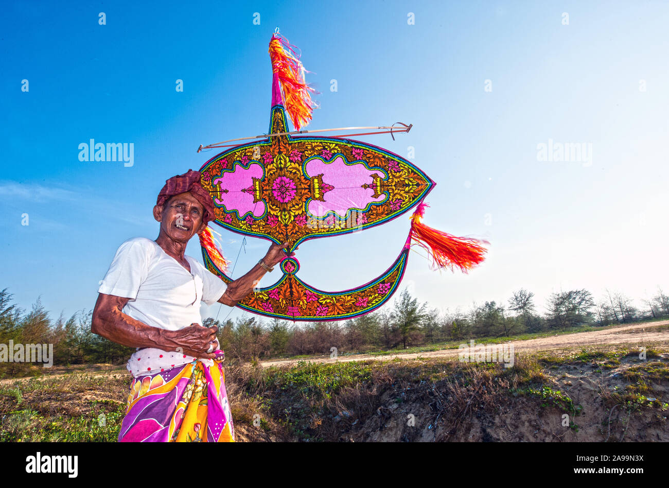 Wau bulan is an intricately designed Malaysian moon-kite that is