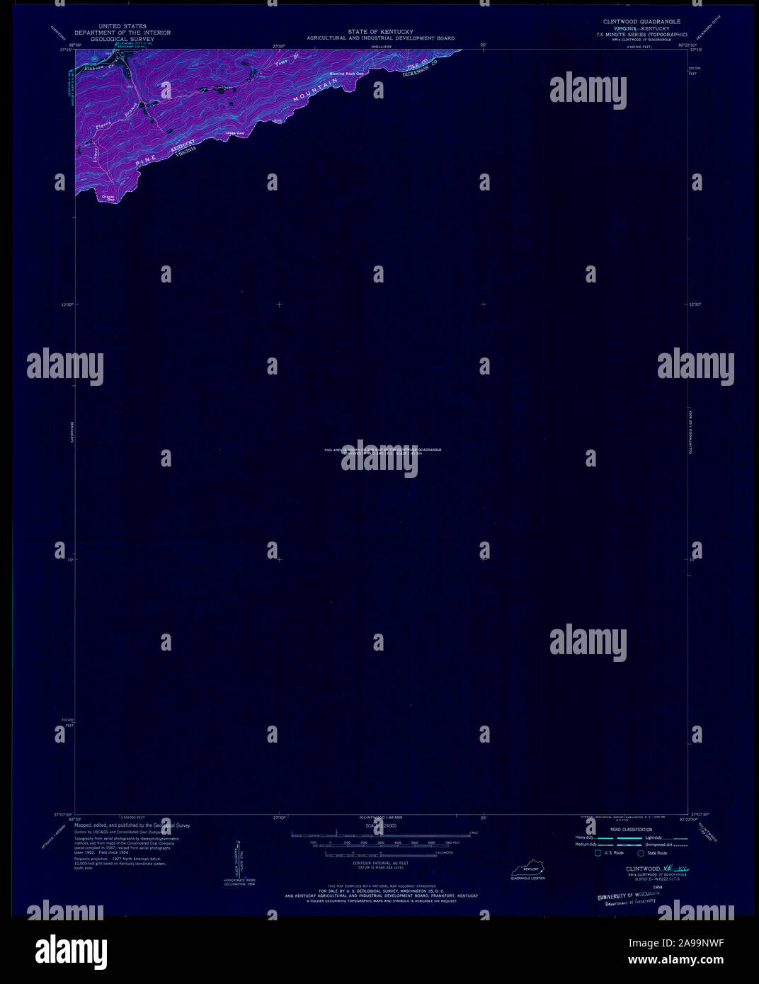 Map of clintwood hires stock photography and images Alamy