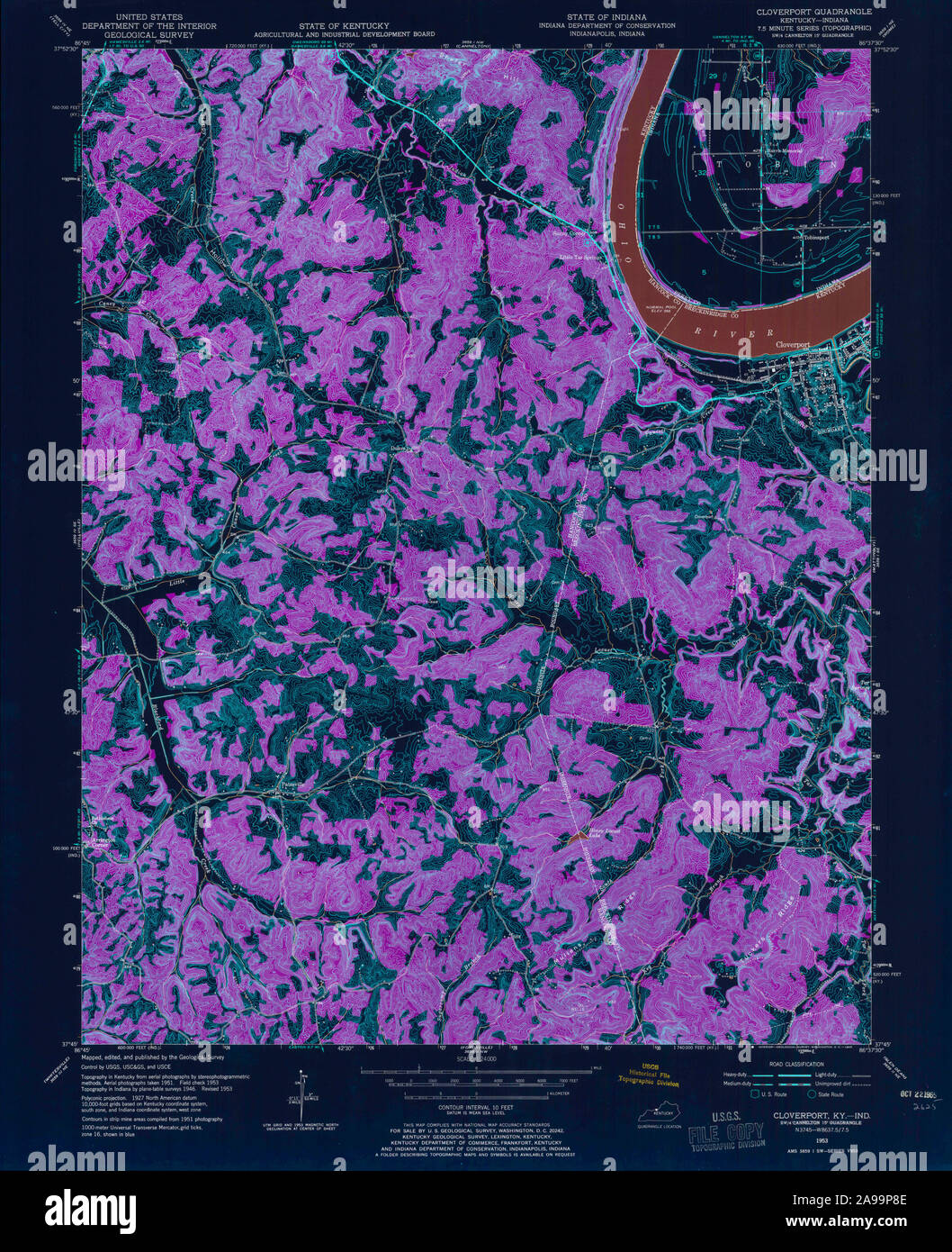 Cloverport map hires stock photography and images Alamy