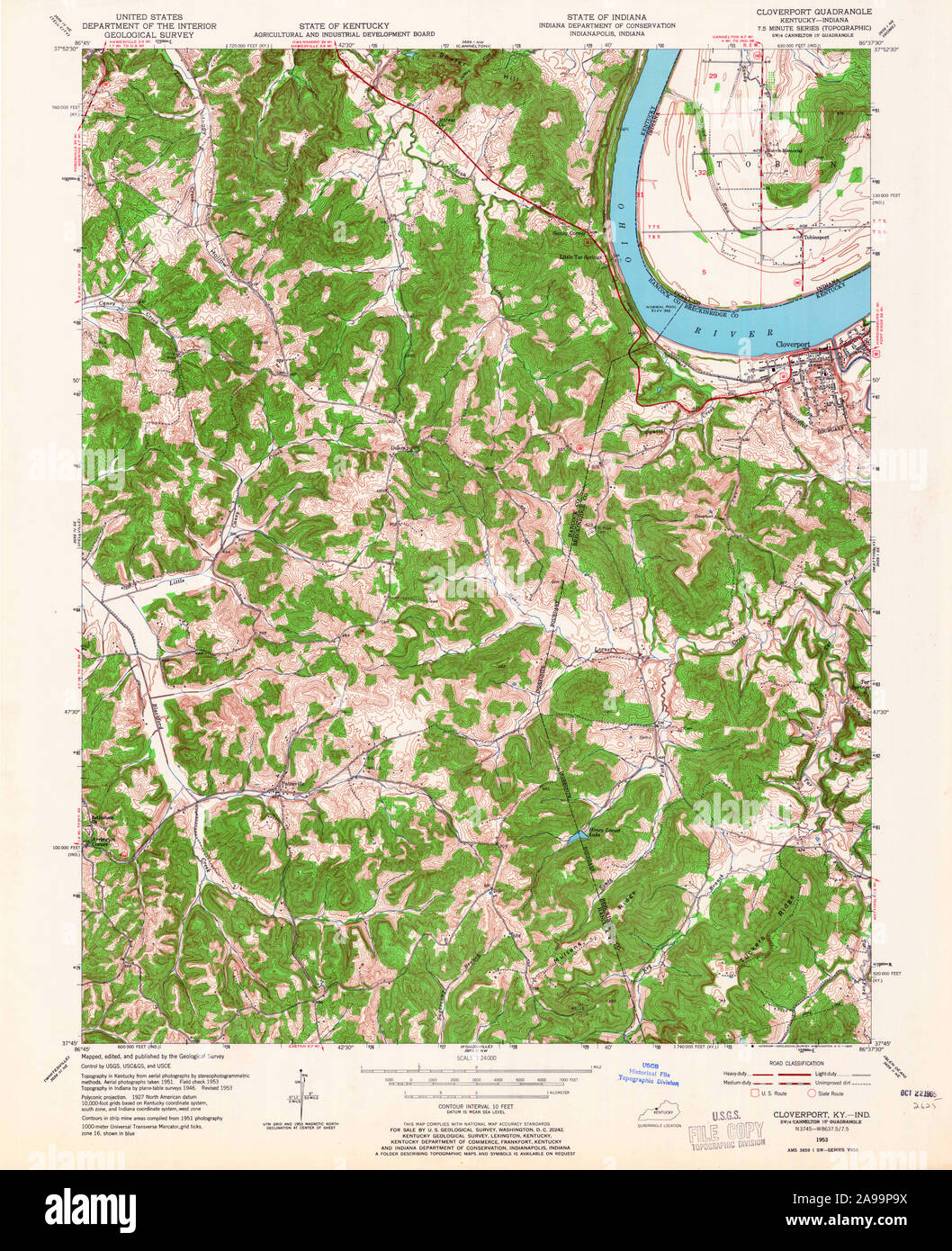 Map of cloverport hires stock photography and images Alamy
