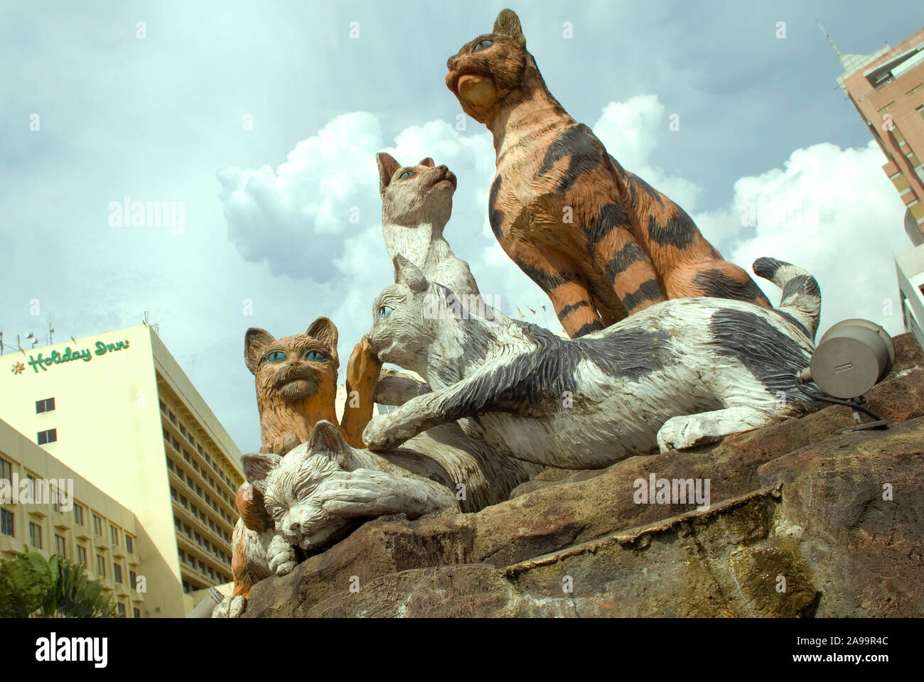 Cat Statue, Kuching, Sarawak, Malaysia Stock Photo - Alamy