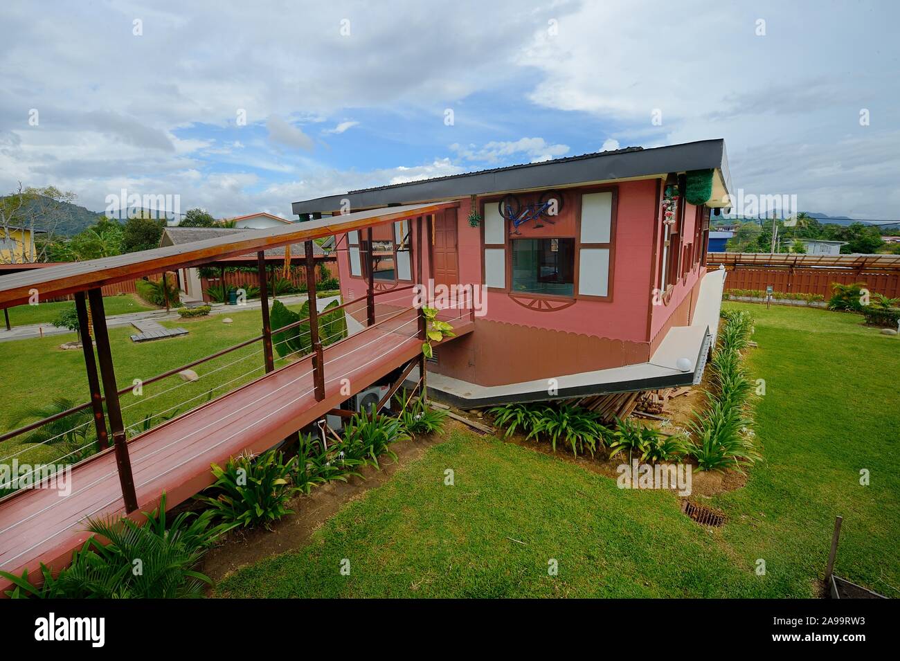Upside Down House Sabah Malaysia Stock Photo Alamy