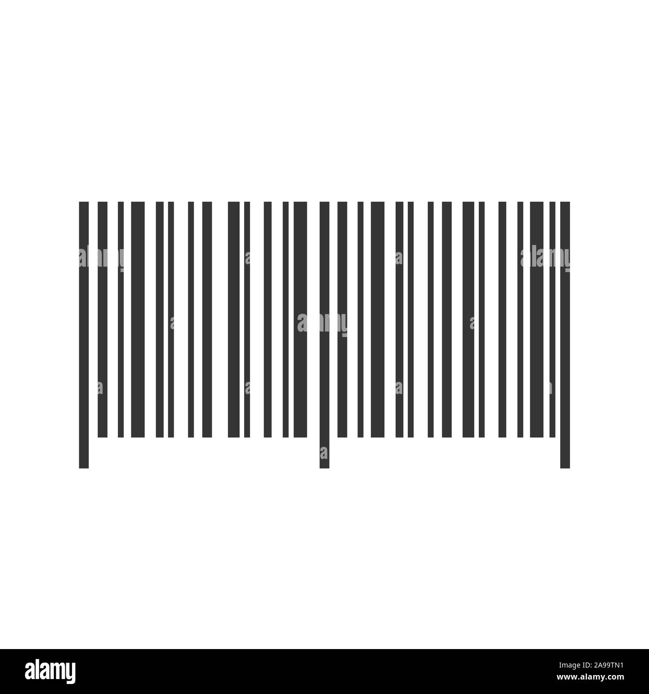 Barcode icon - vector. Barcode icon in flat style. Black barcode isolated  Stock Vector Image & Art - Alamy
