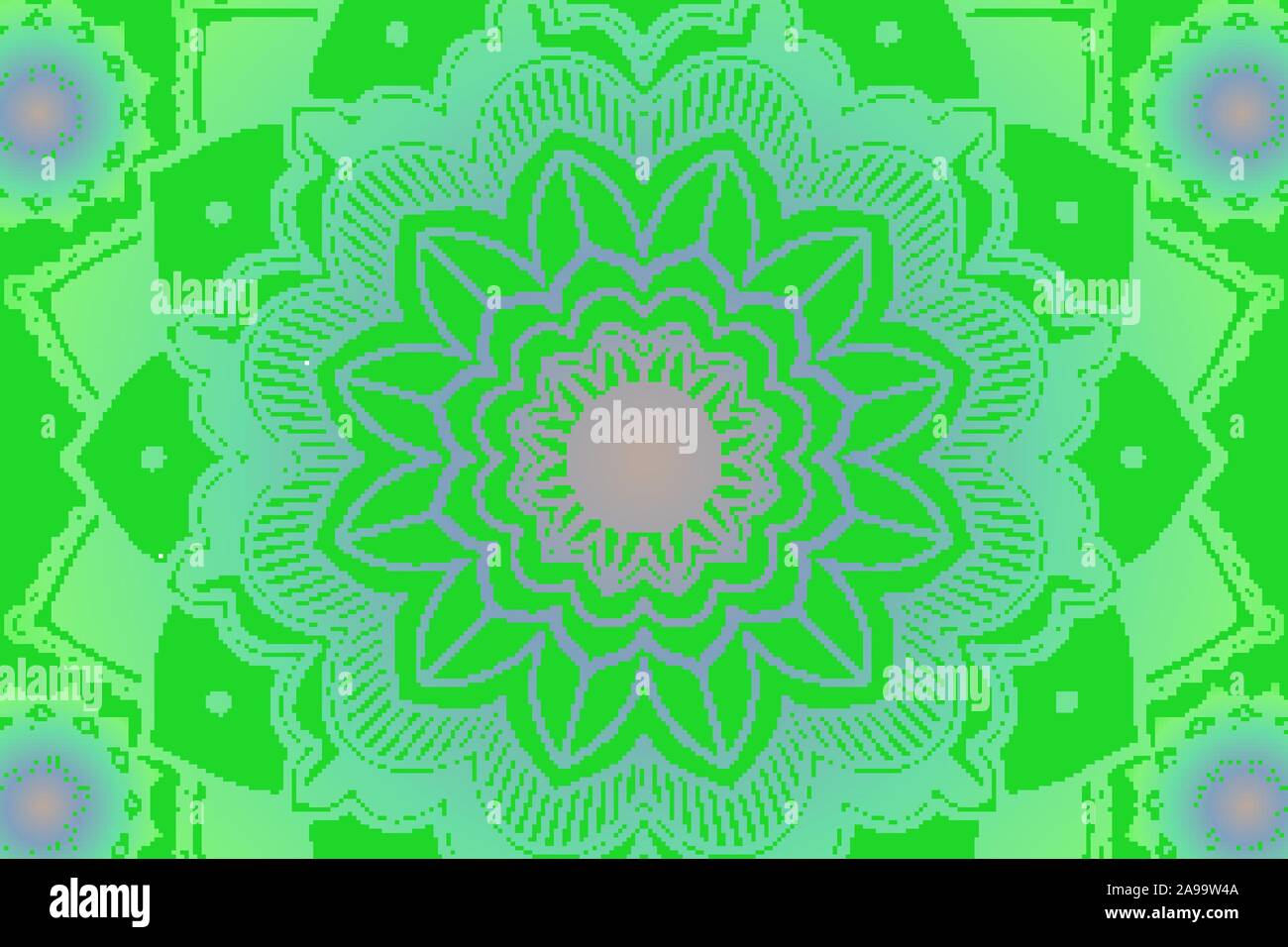 Mandala pattern on green background illustration Stock Vector Image ...