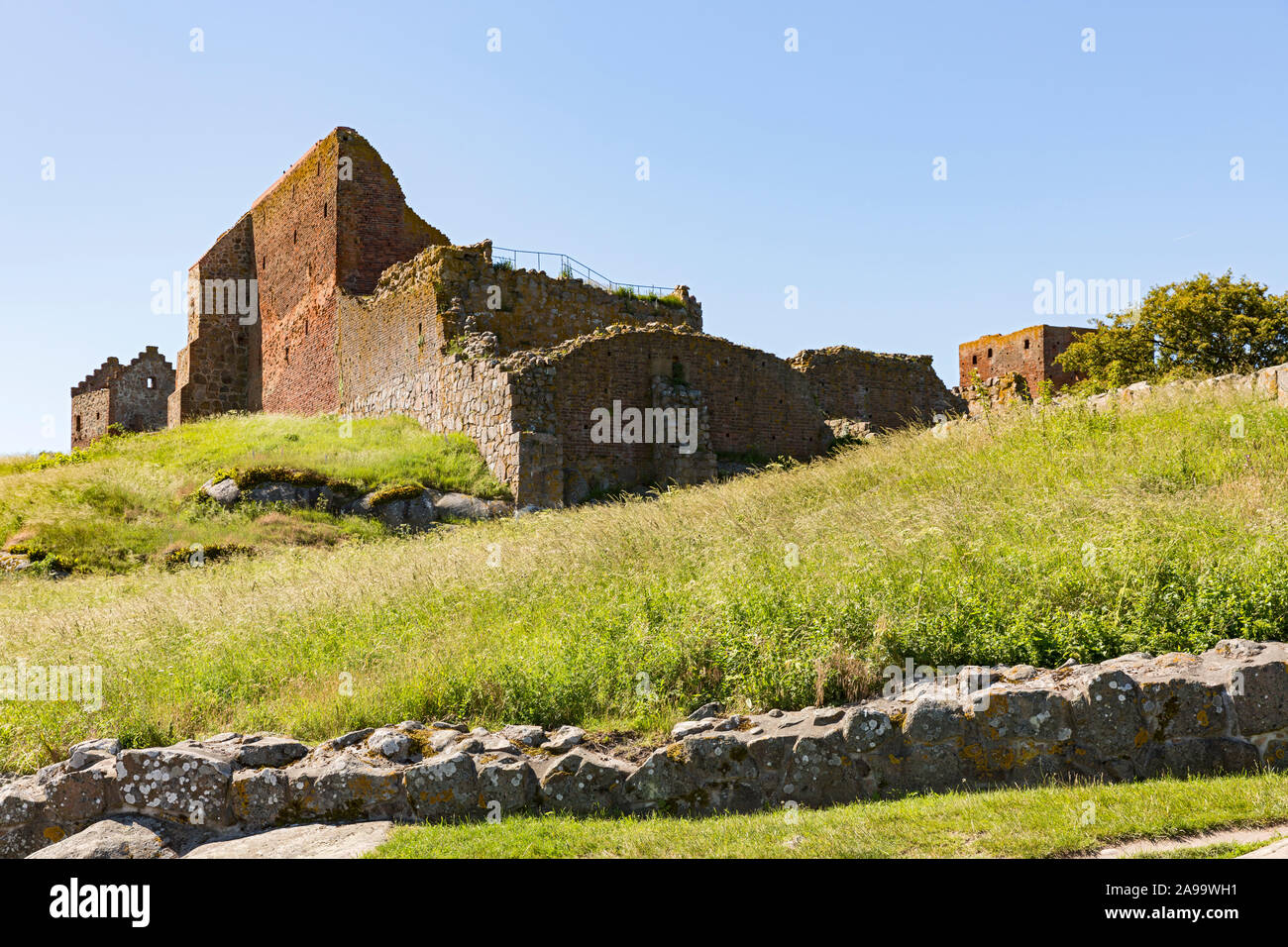 Hammershus, Burgruine, Bornholm, Daenemark Stock Photo