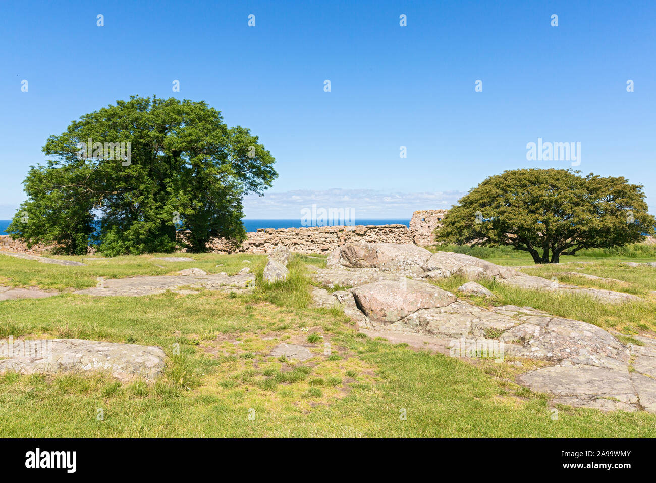 Hammershus, Burgruine, Bornholm, Daenemark Stock Photo Alamy