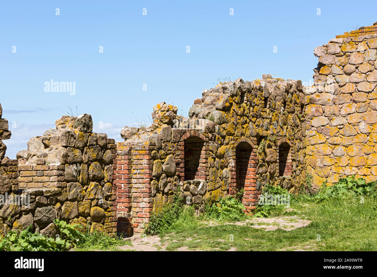 Hammershus, Burgruine, Bornholm, Daenemark Stock Photo Alamy