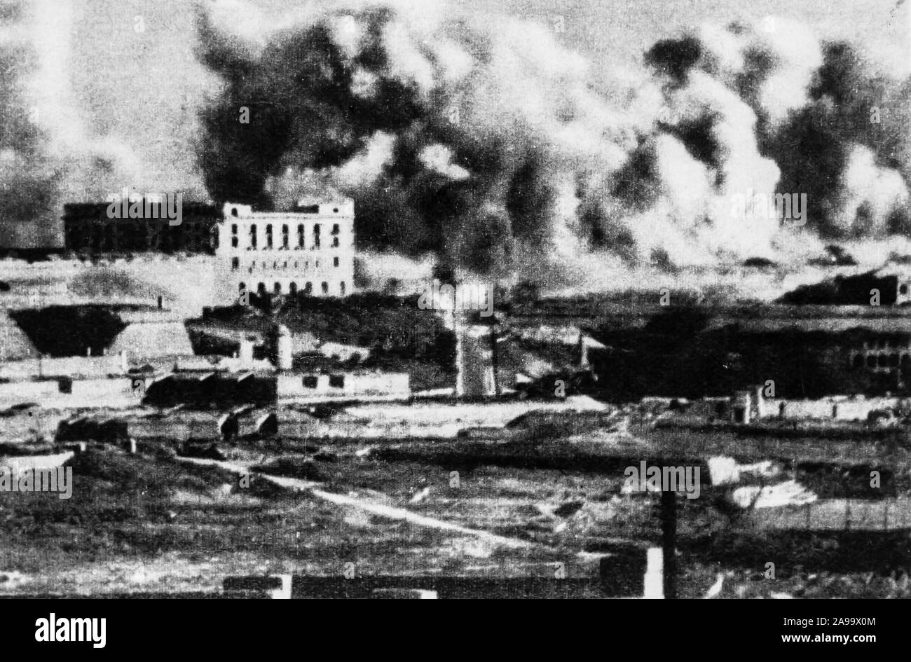 German bombing, Malta, World War II, 1941 Stock Photo