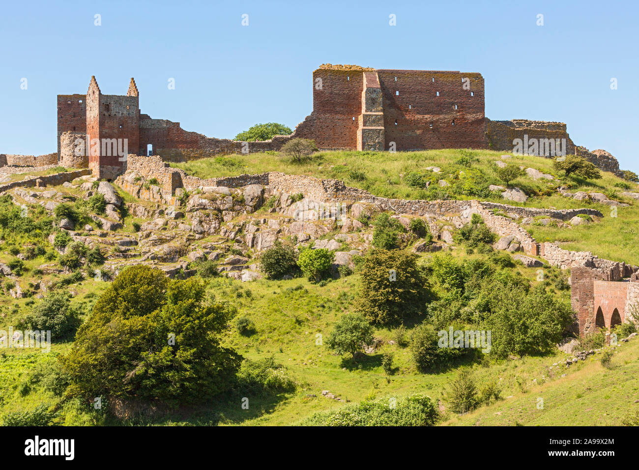 Hammershus, Burgruine, Bornholm, Dänemark Stock Photo Alamy