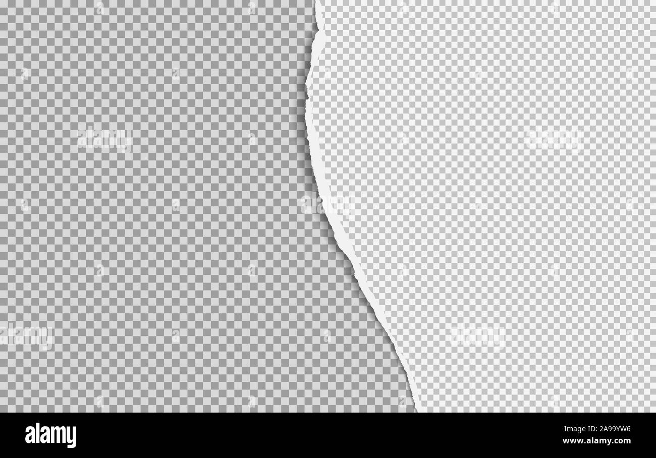 Torn, ripped piece of dark grey and white squared paper with soft ...