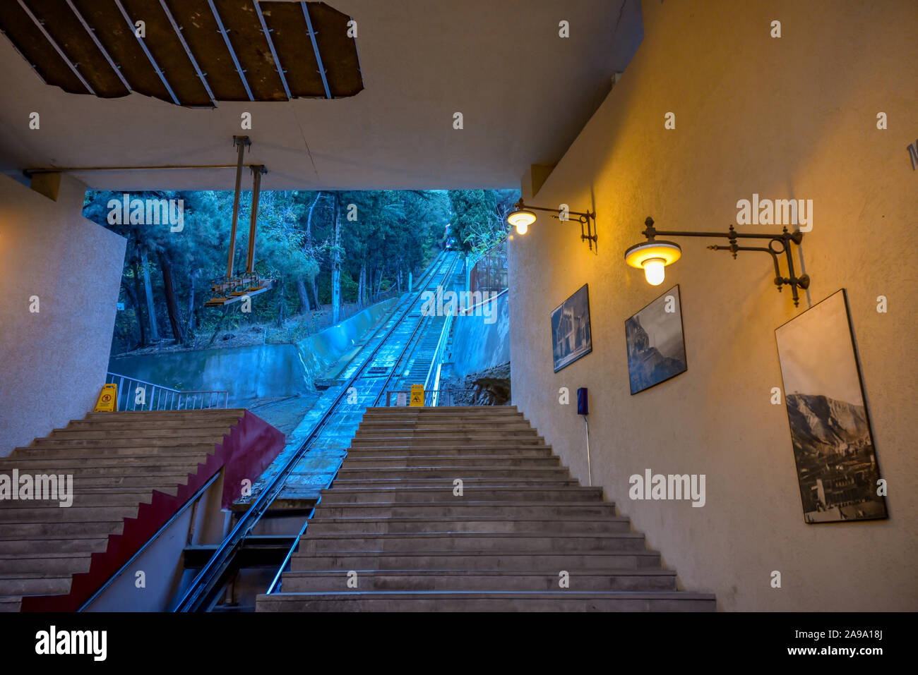 Old Tbilisi, Tbilisi, Georgia, October 20, 2019, Tbilisi funicular, The ...