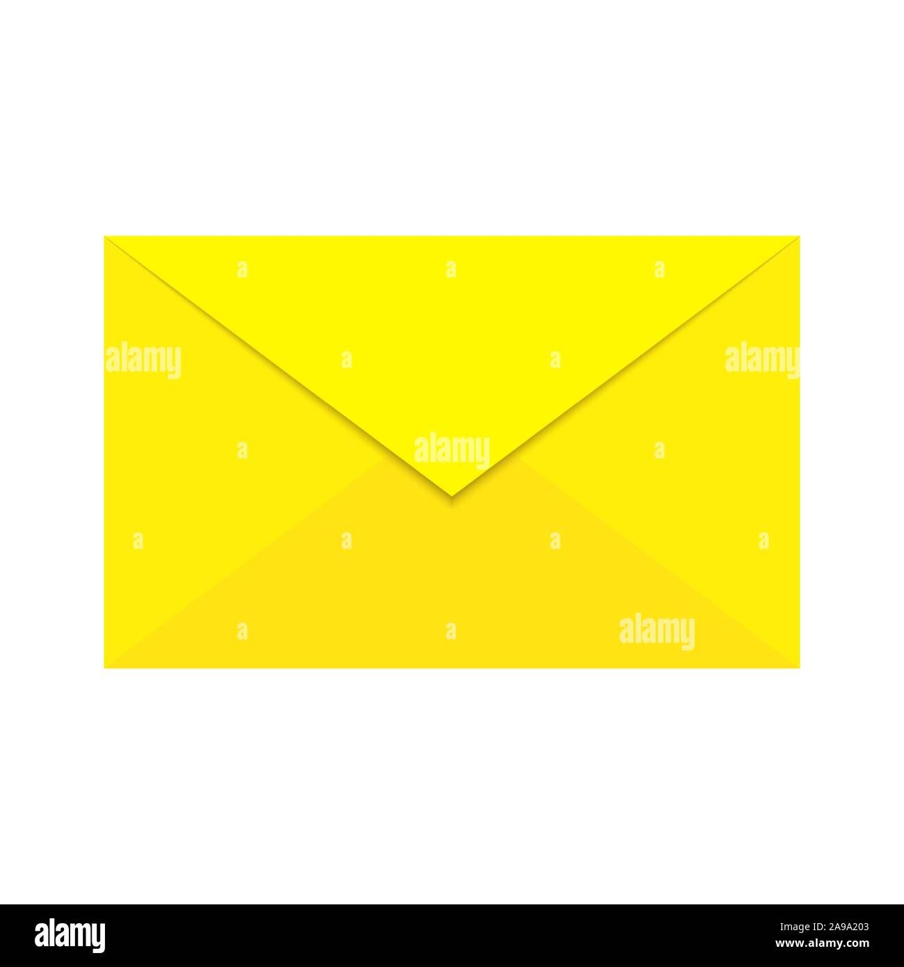 Envelope icon - vector. Yellow envelope isolated. Email symbol in flat style. Vector icon Stock Vector