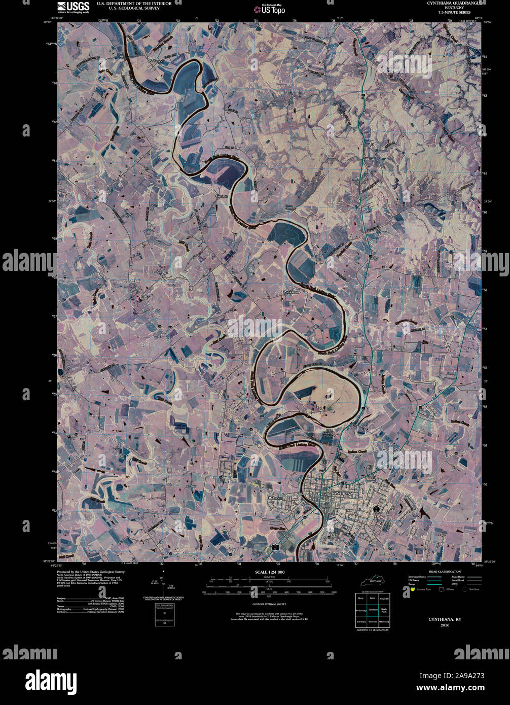 Map of cynthiana kentucky hires stock photography and images Alamy