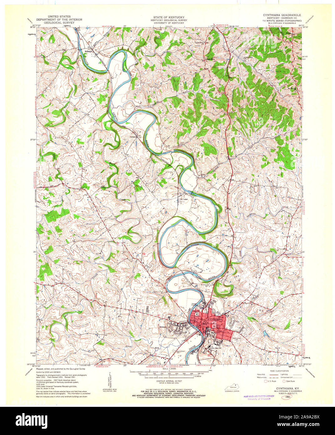 Cynthiana kentucky map hires stock photography and images Alamy