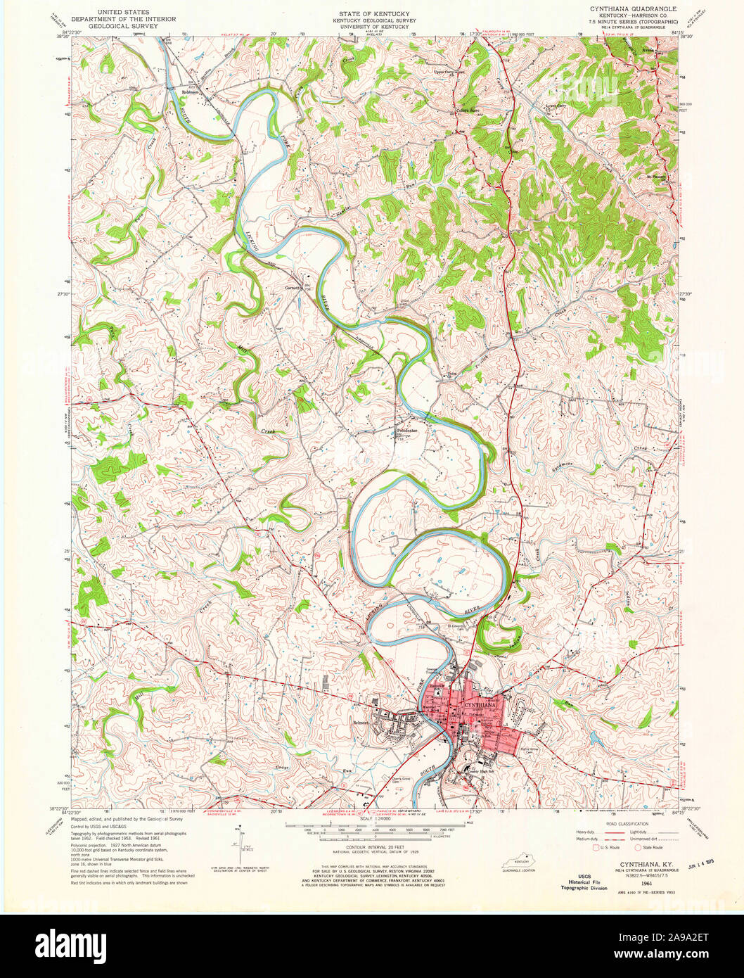 Map of cynthiana kentucky hires stock photography and images Alamy
