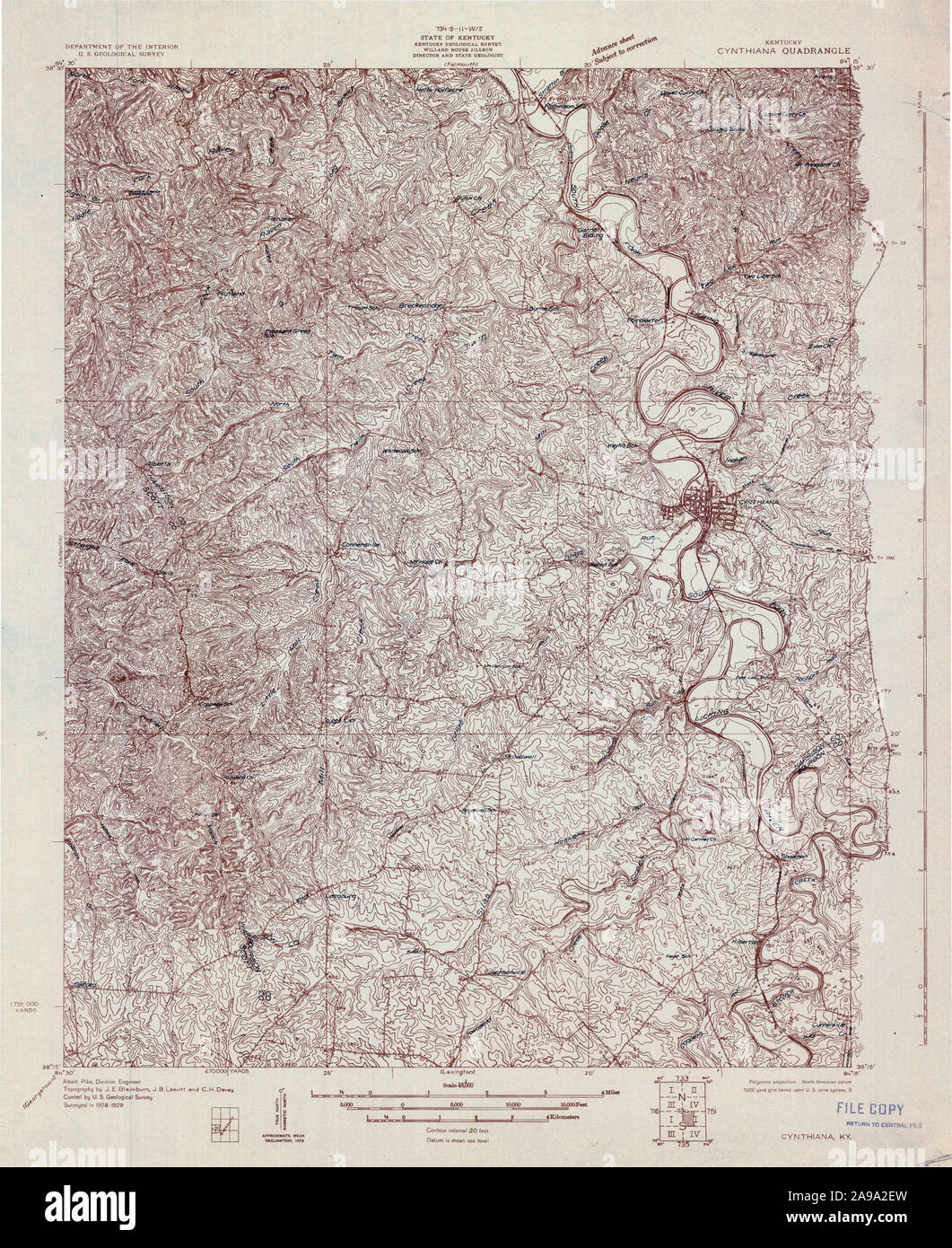 Map of cynthiana hires stock photography and images Alamy