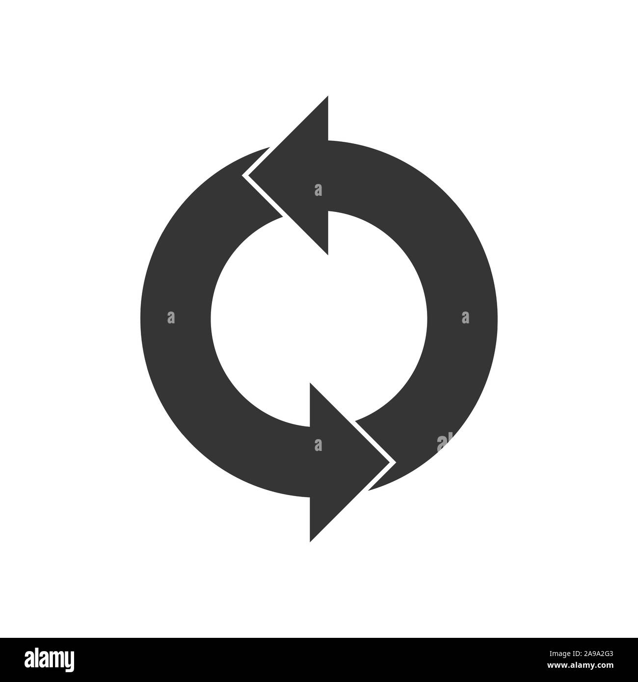 Circle arrow. Reload arrow icon isolated. Black refresh vector arrow ...