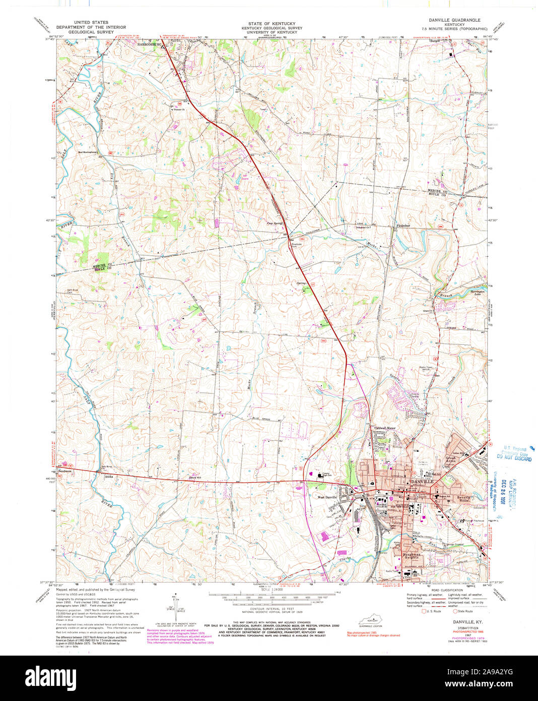Map of danville kentucky Cut Out Stock Images & Pictures Alamy