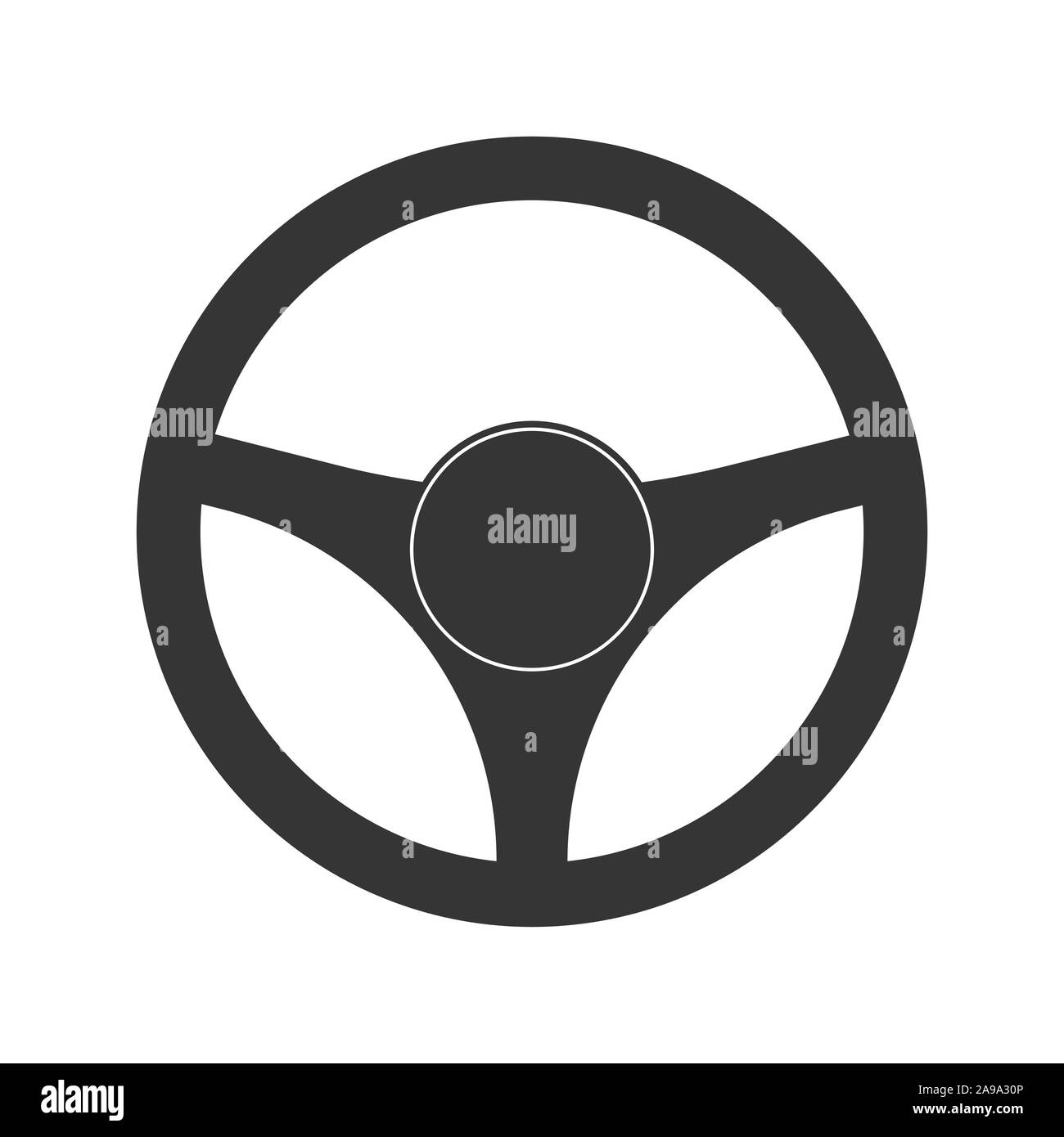 Steering wheel icon vector. Car Steering wheel in flat style