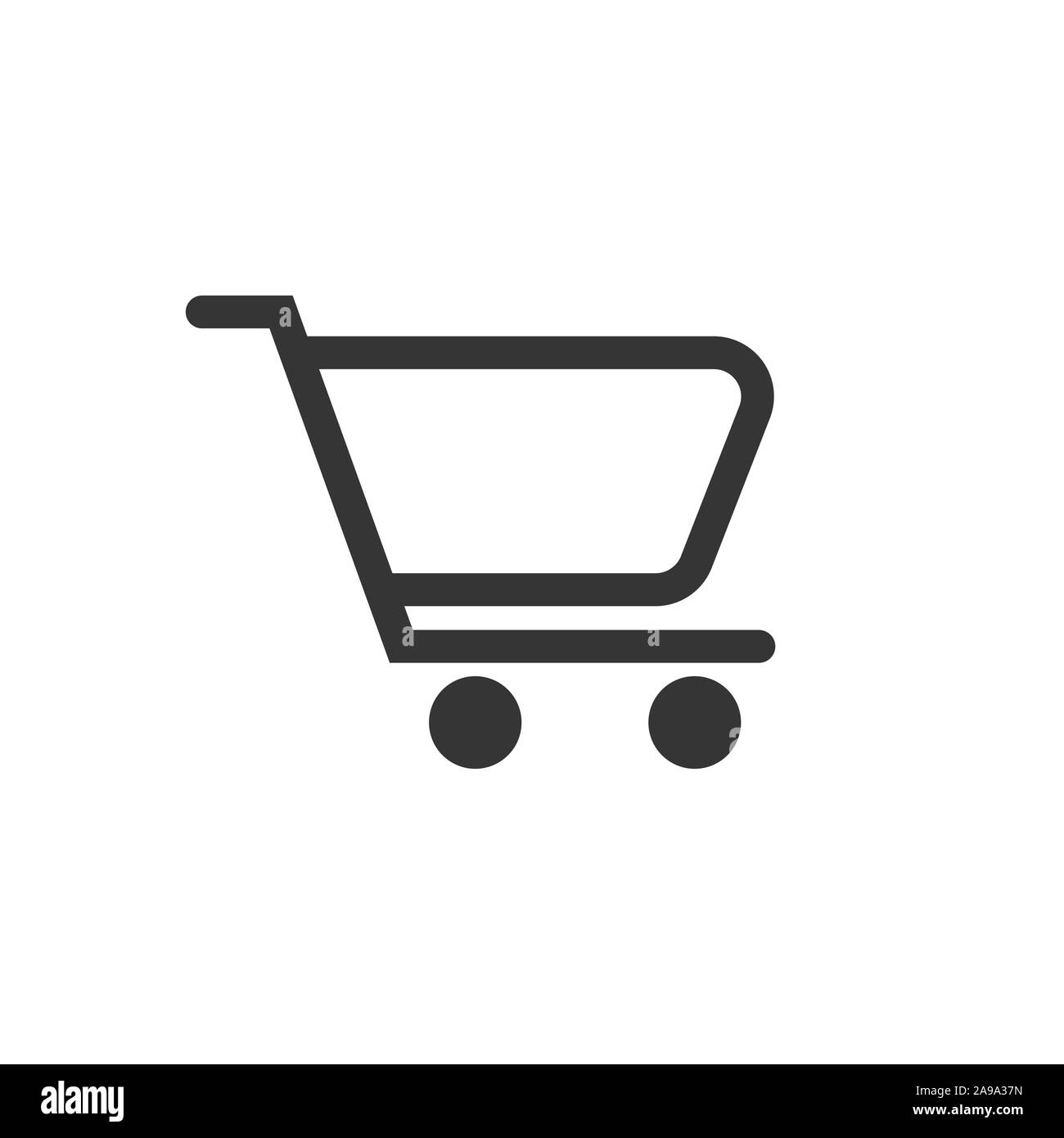 Vector Shopping icon. Black Shopping cart icon isolated. Vector icon in ...