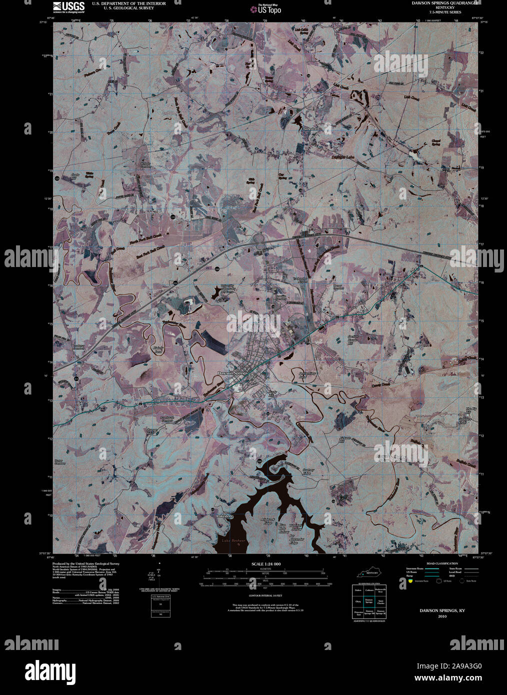 Map of dawson springs hires stock photography and images Alamy