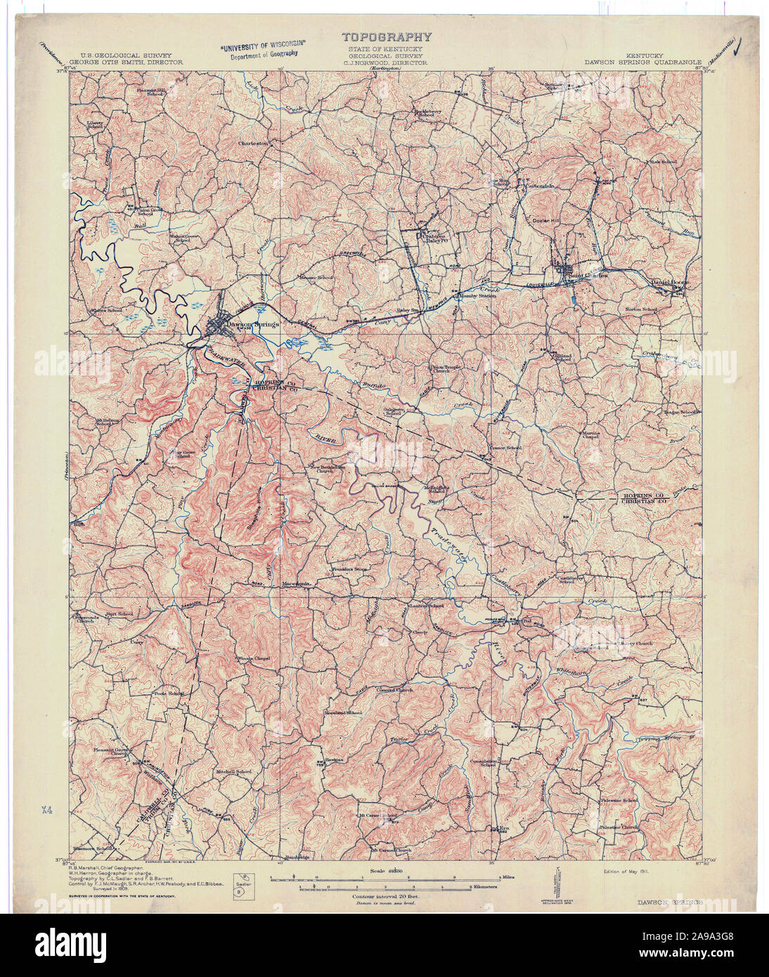 Map of dawson springs hires stock photography and images Alamy