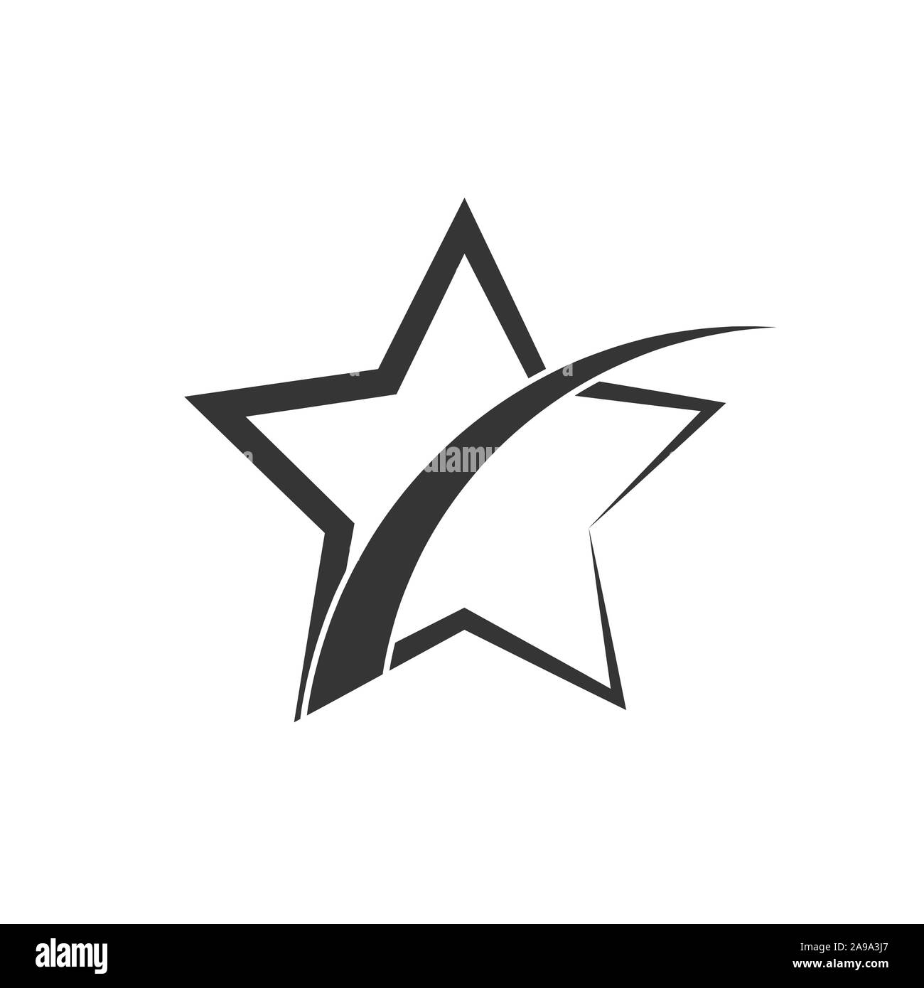 Star icon isolated. Black vector star icon. Star in flat style Stock ...