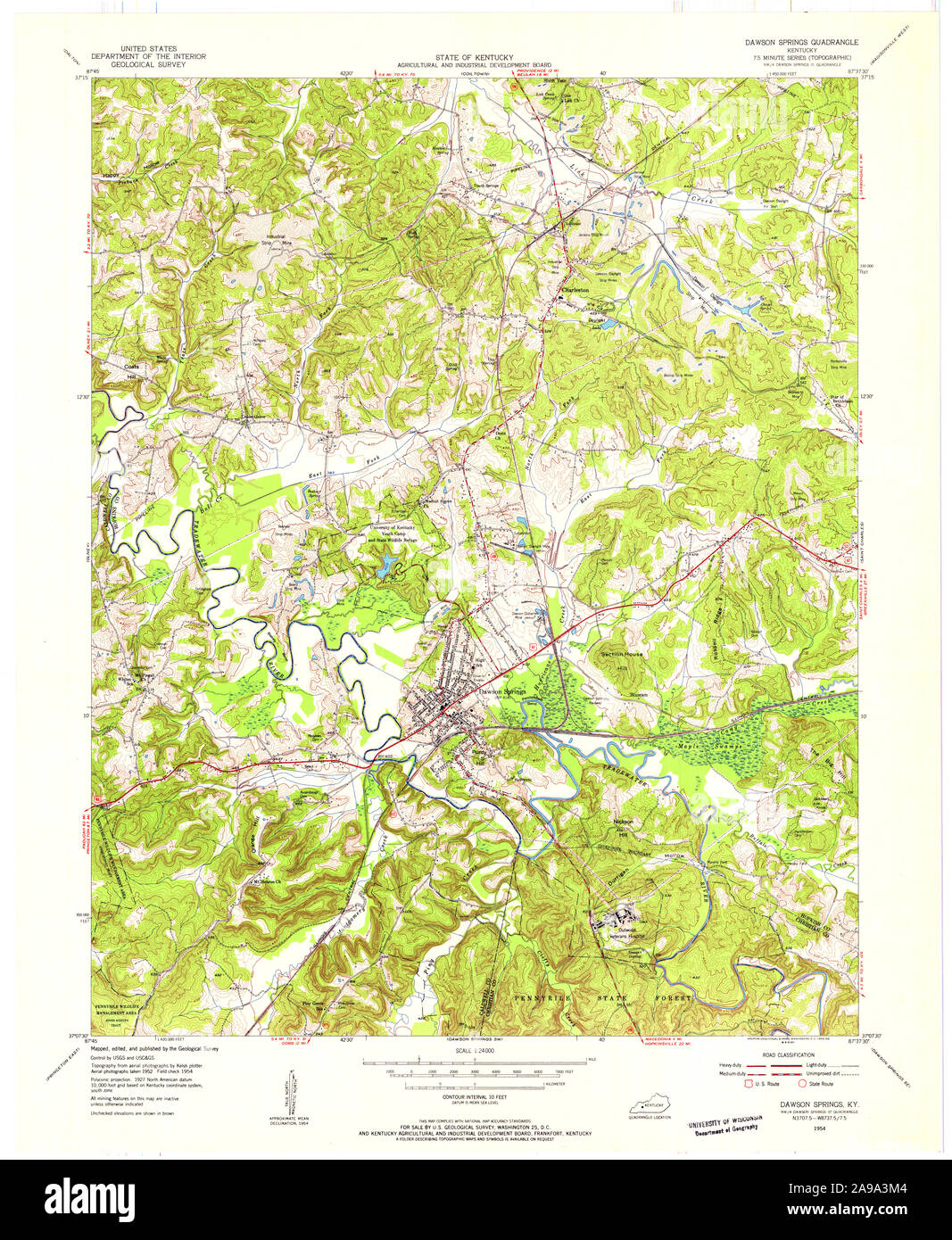 Map of dawson springs hires stock photography and images Alamy