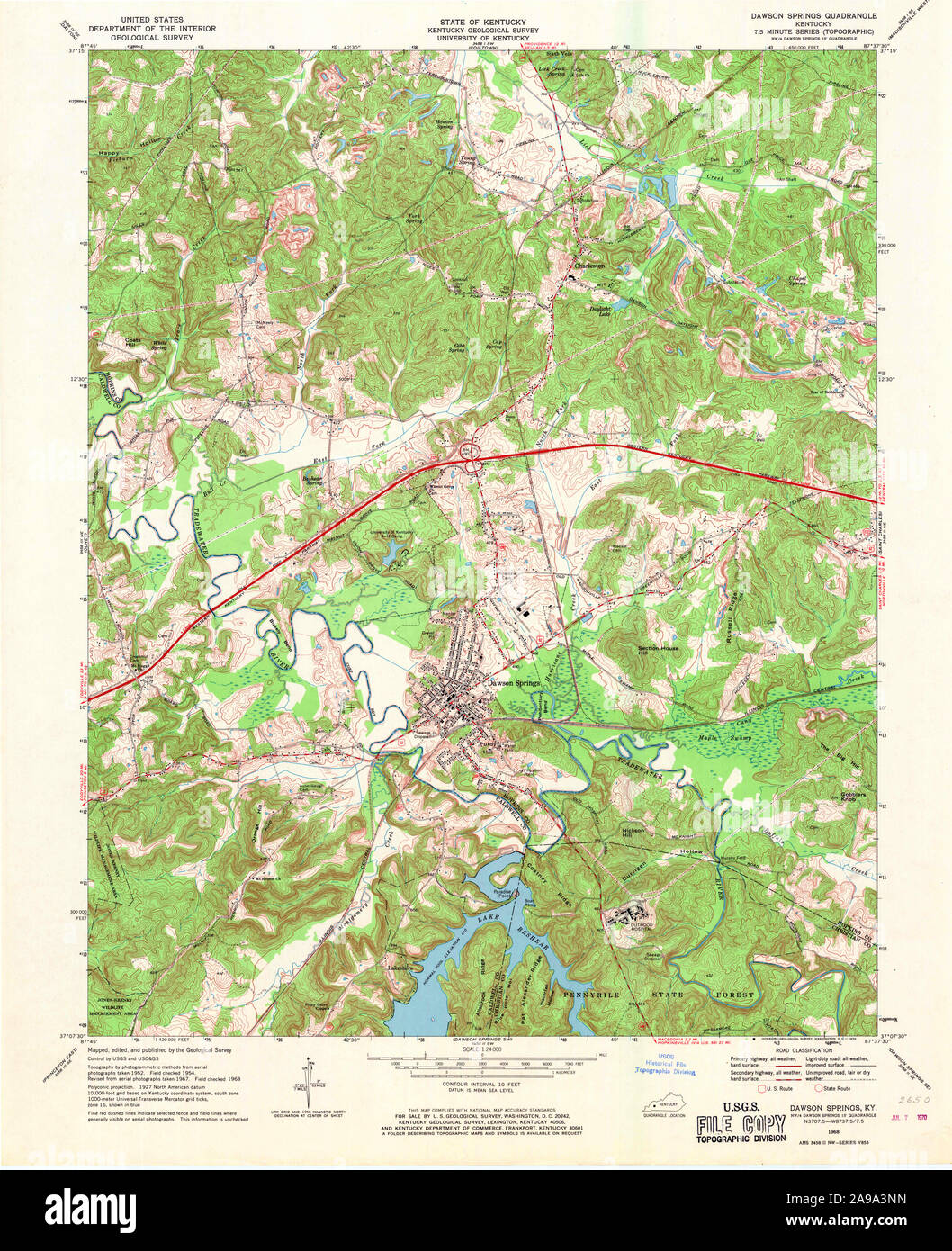 Map of dawson springs hires stock photography and images Alamy