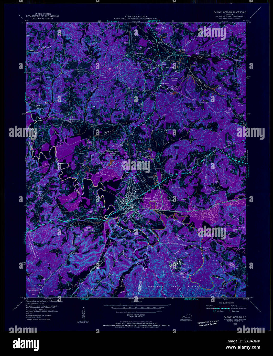 Map of dawson springs hires stock photography and images Alamy