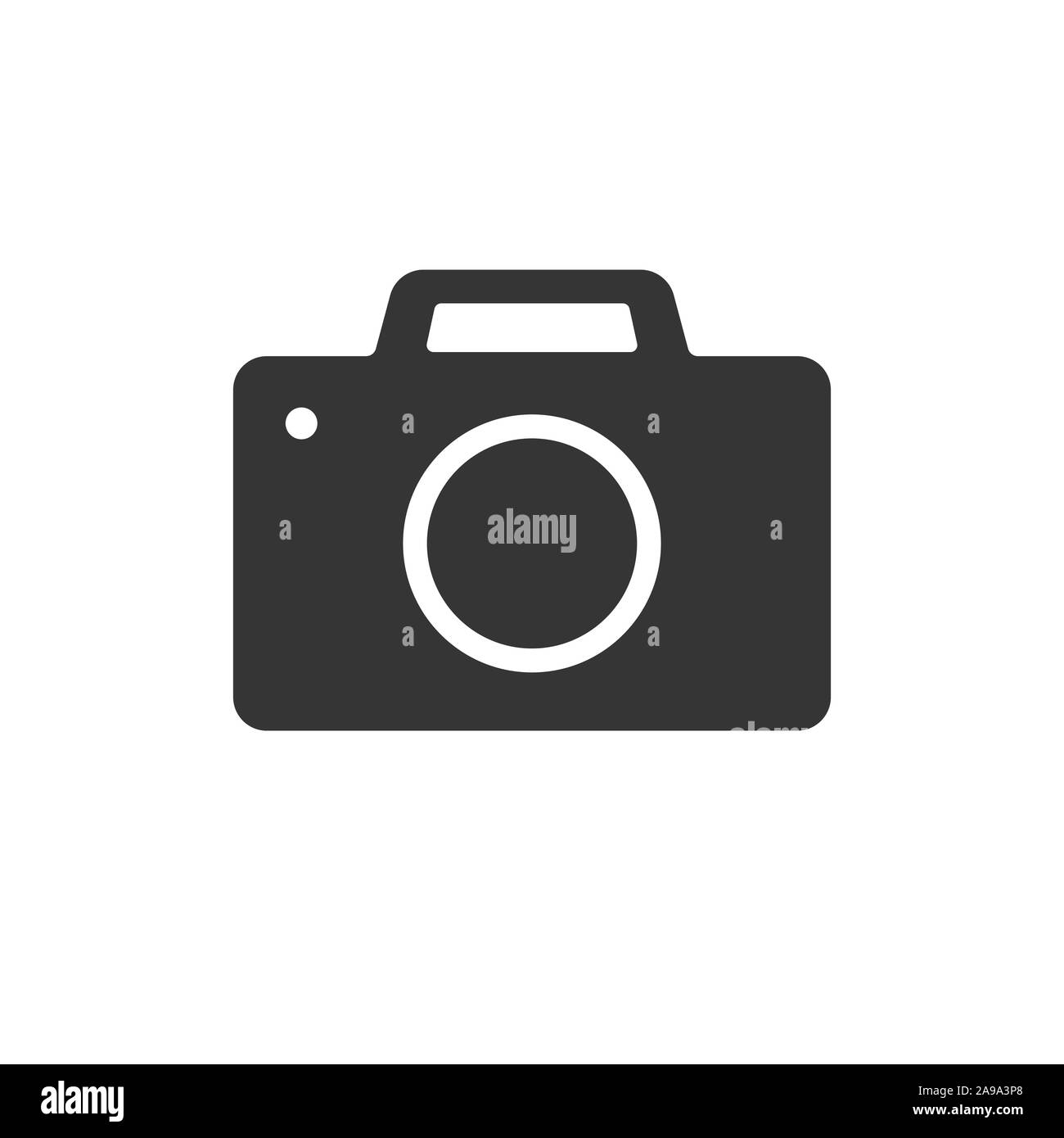 Photo camera icon vector. Black camera icon. Photo camera icon in