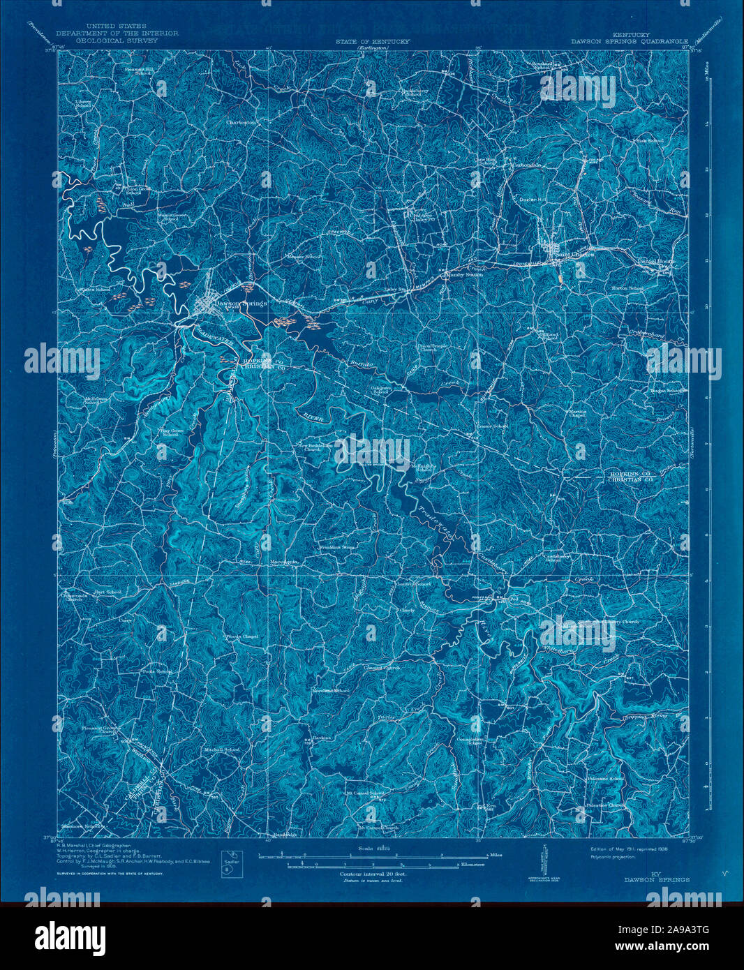 Map of dawson springs hires stock photography and images Alamy