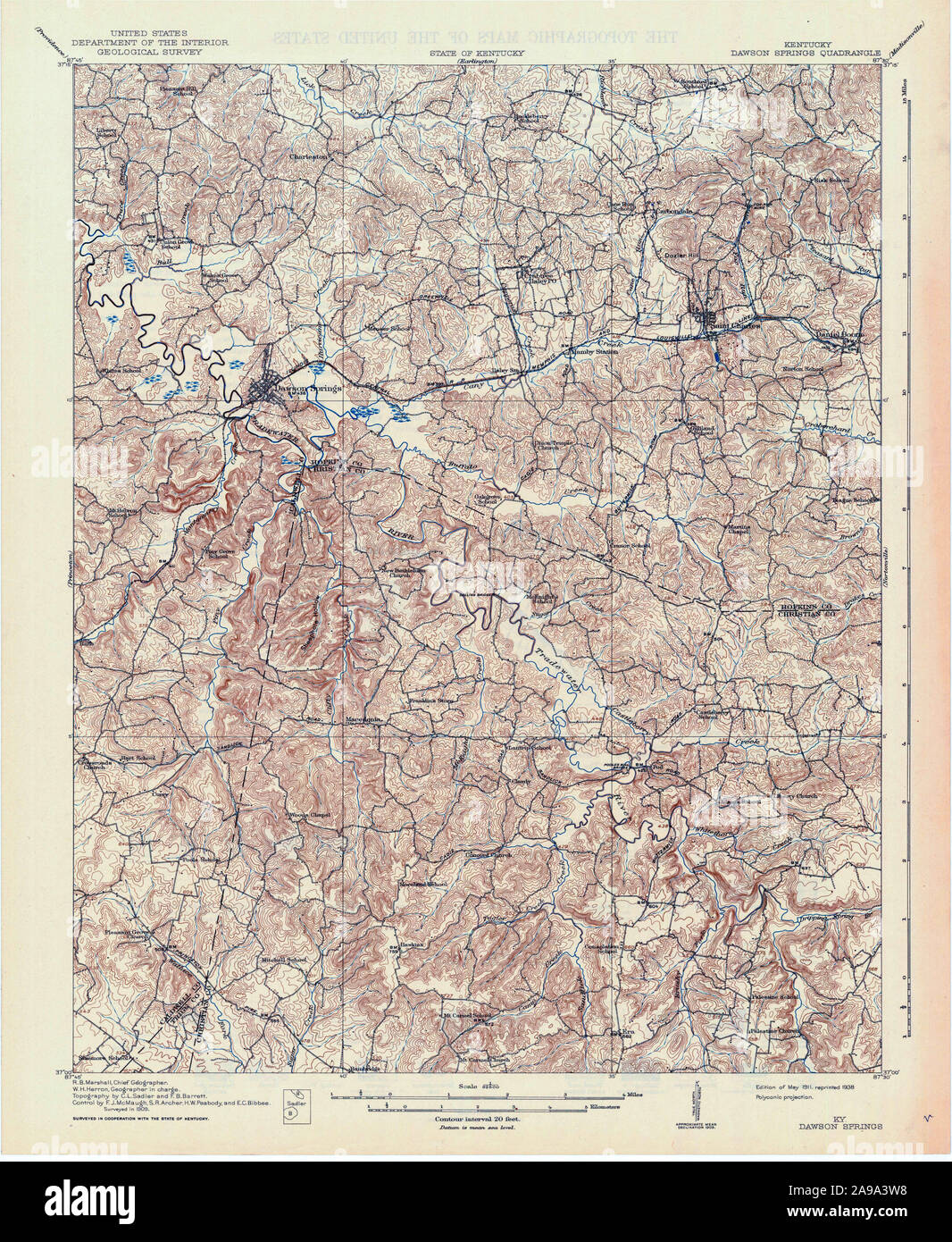 Map of dawson springs hires stock photography and images Alamy