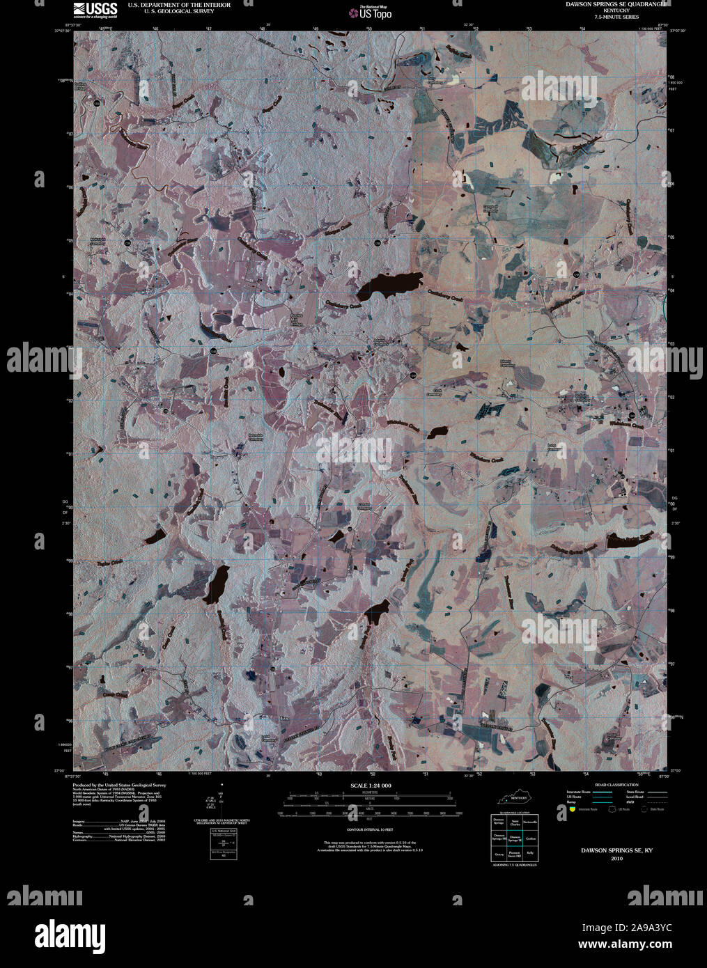 Map of dawson springs hires stock photography and images Alamy