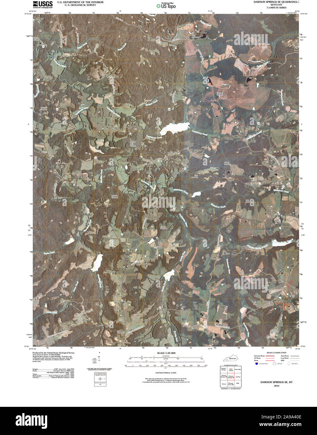 Map of dawson springs hires stock photography and images Alamy