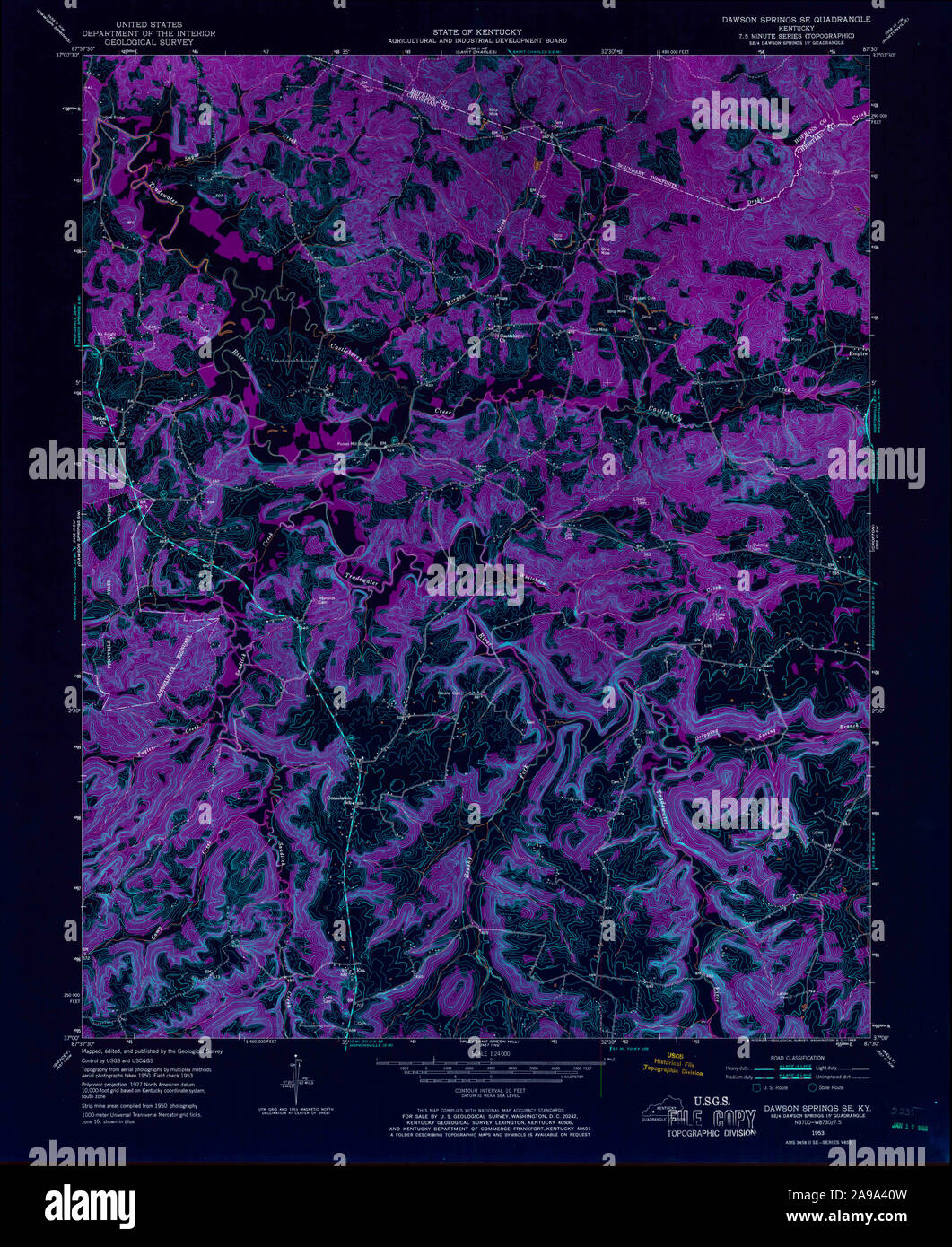 Map of dawson springs hires stock photography and images Alamy