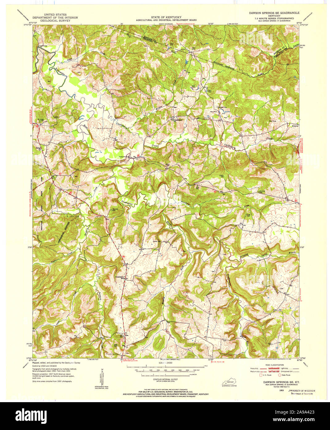 Map of dawson springs hires stock photography and images Alamy