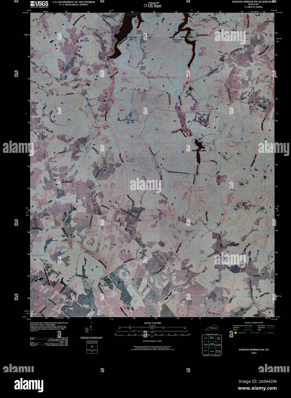 Map of dawson springs hires stock photography and images Alamy