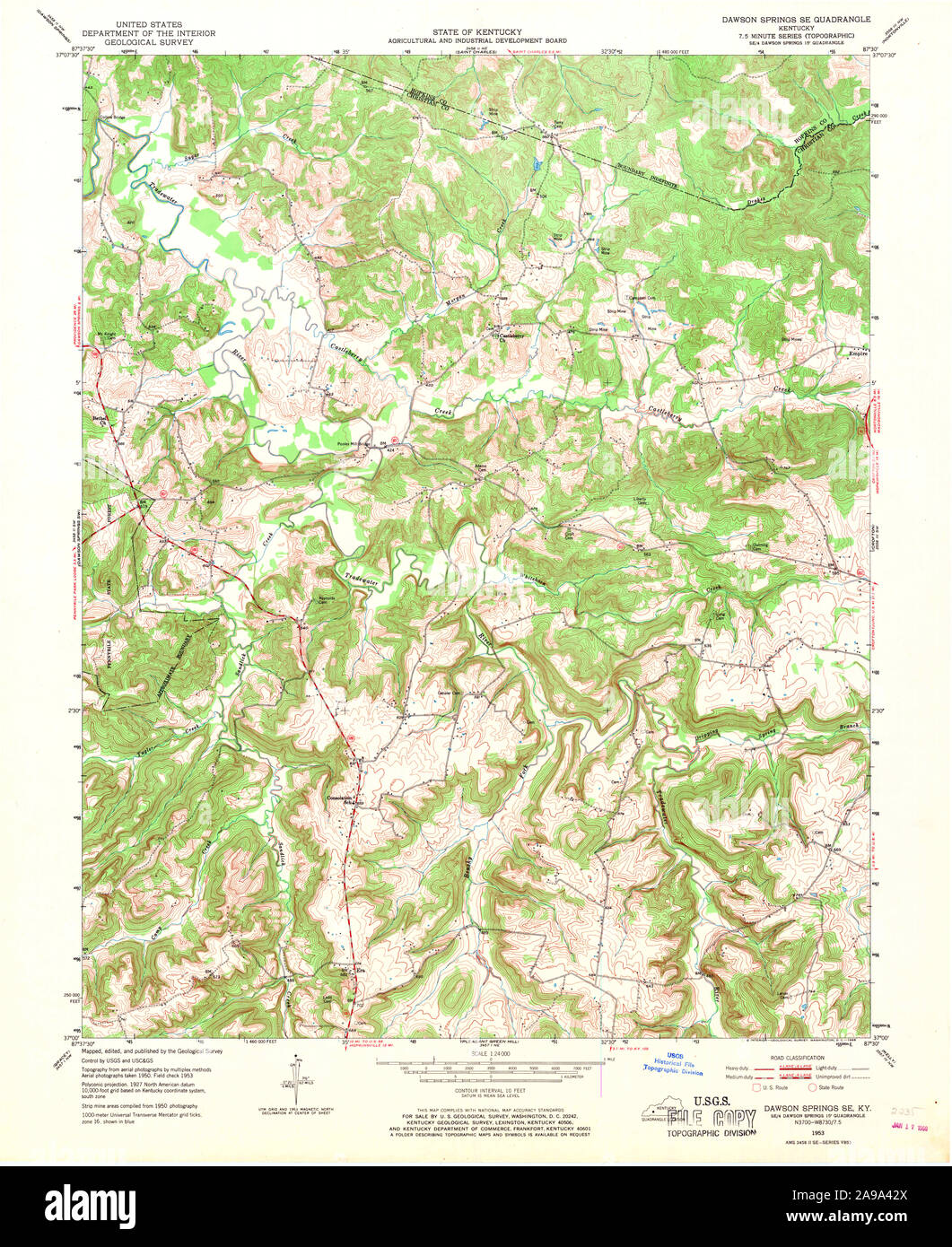 Map of dawson springs hires stock photography and images Alamy
