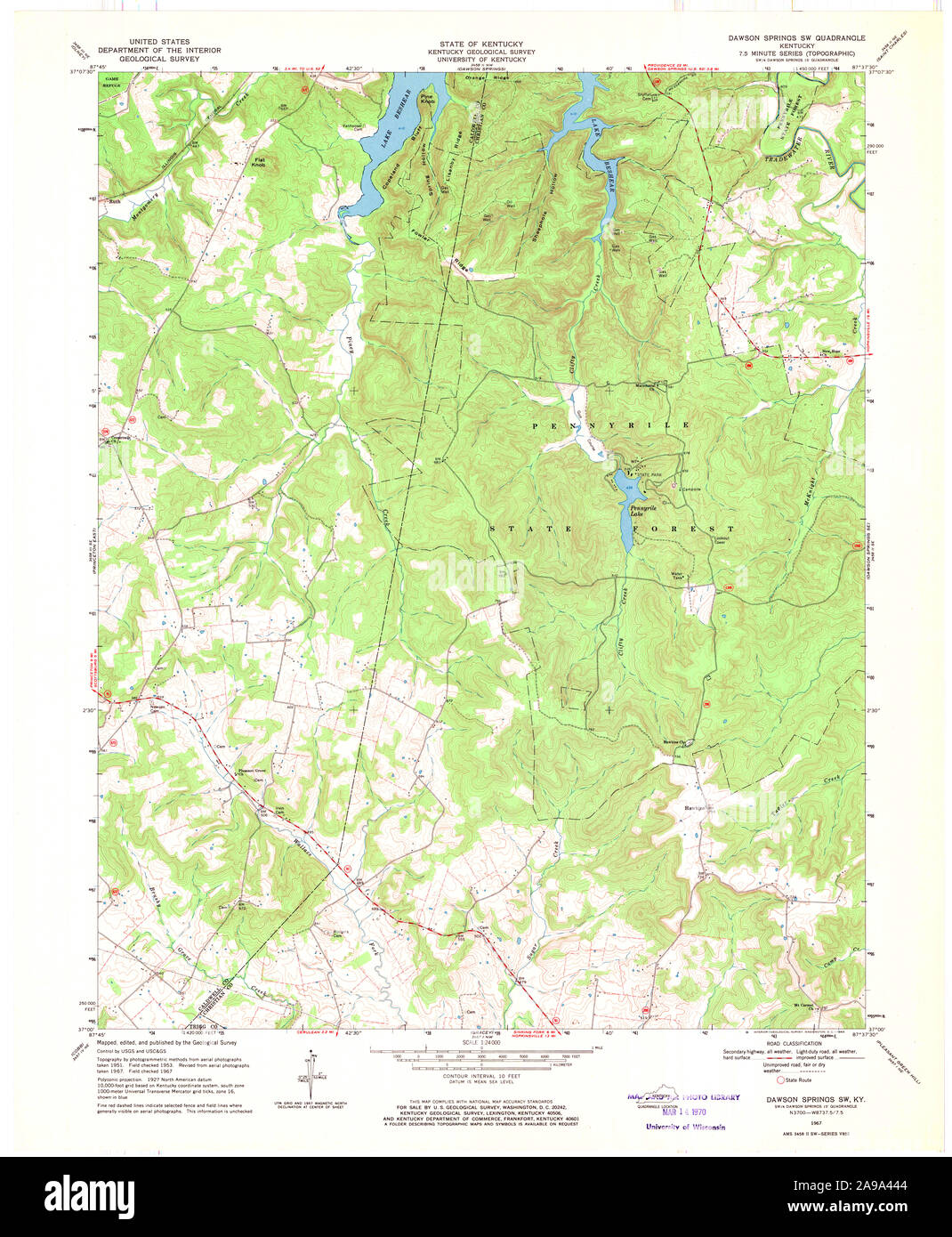 Map of dawson springs hires stock photography and images Alamy