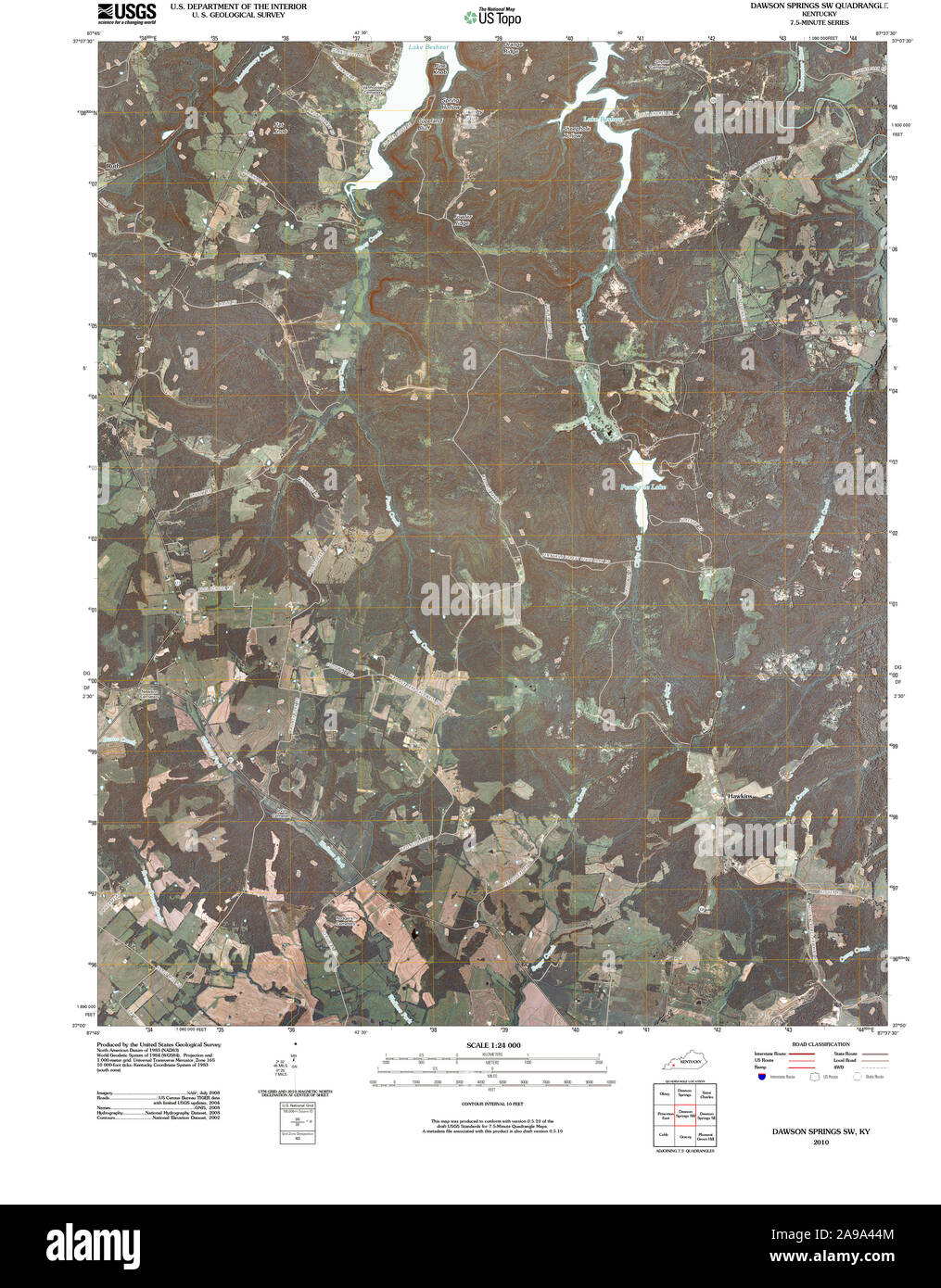 Map of dawson springs hires stock photography and images Alamy