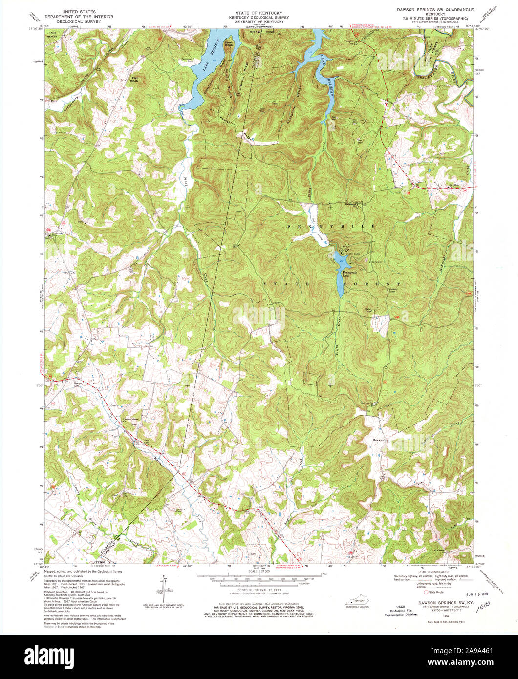 Map of dawson springs hires stock photography and images Alamy
