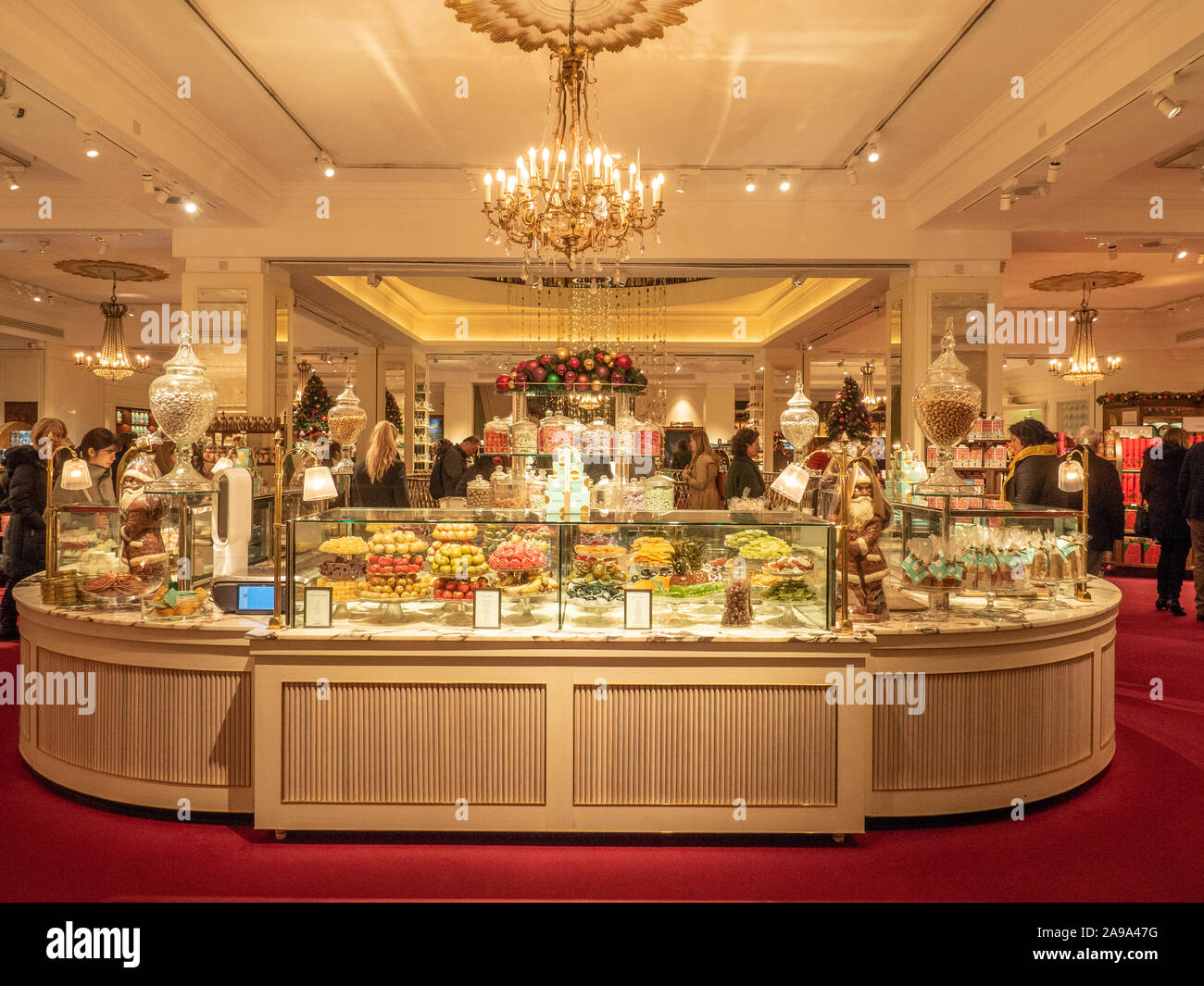 Fortnum & Mason department store at Christmas time, Piccadilly, London. Stock Photo