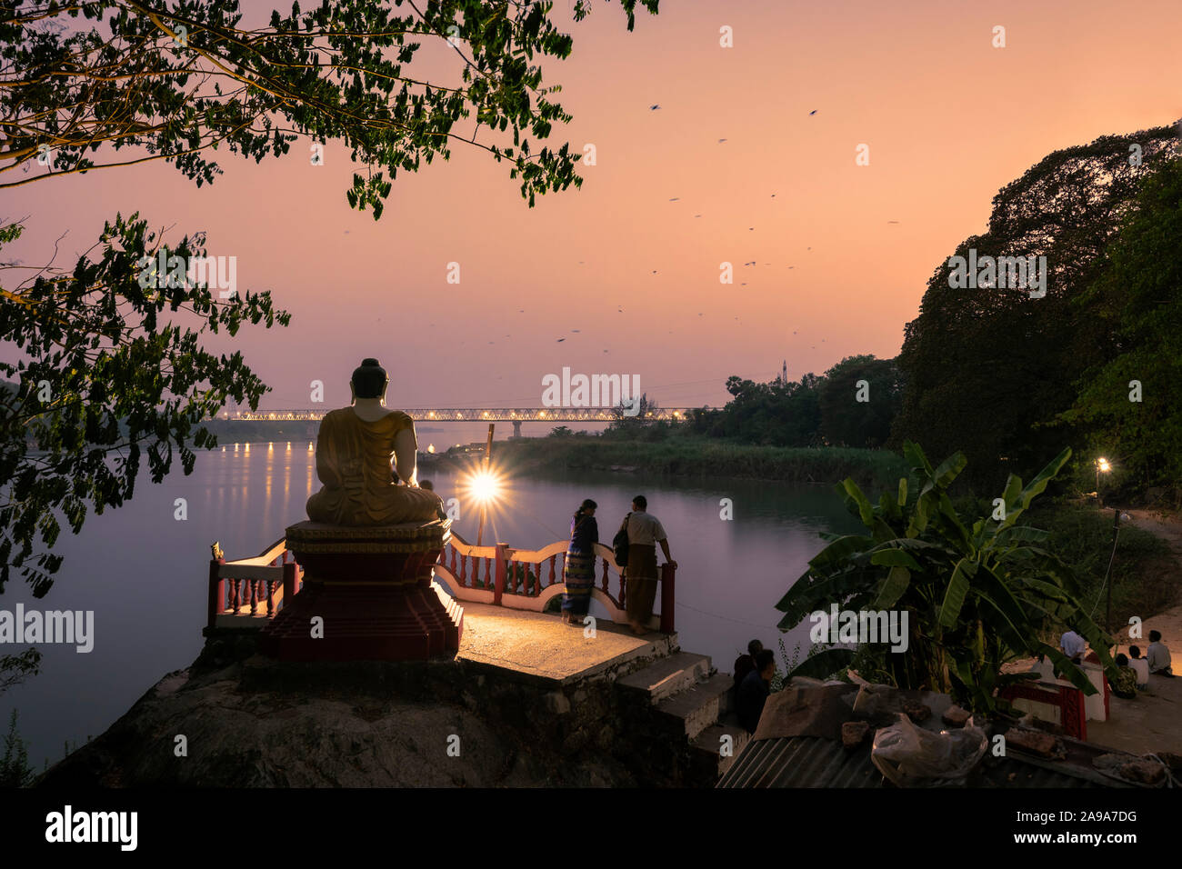 Bat Cave in Hpa-An (Myanmar) Stock Photo