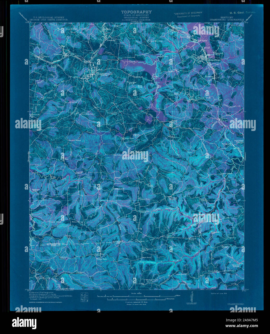 1913 kentucky map hires stock photography and images Alamy