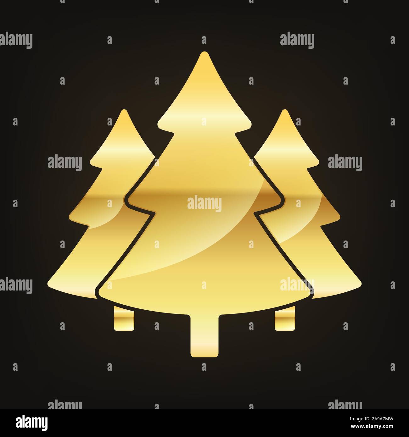 Golden trees Stock Vector Images - Alamy