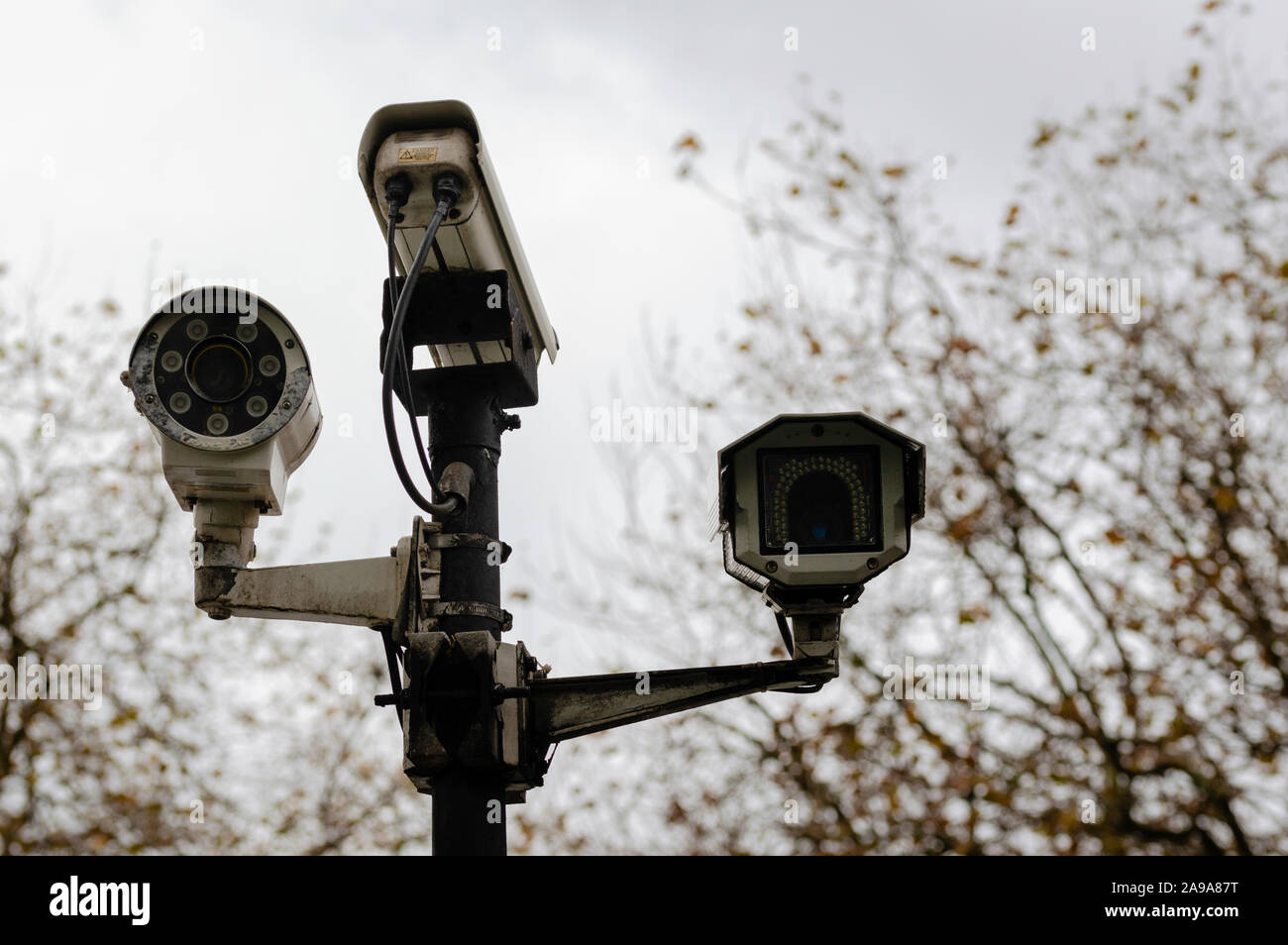 Lamp post with security camera hires stock photography and images Alamy