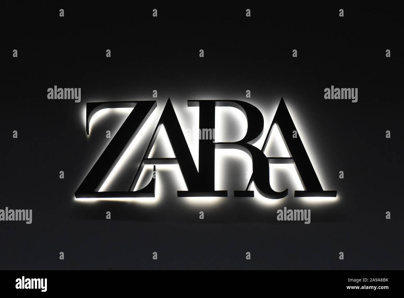Spain. 13th Nov, 2019. Zara logo seen at a store in Madrid. Credit: John  Miilner/SOPA Images/ZUMA Wire/Alamy Live News Stock Photo - Alamy